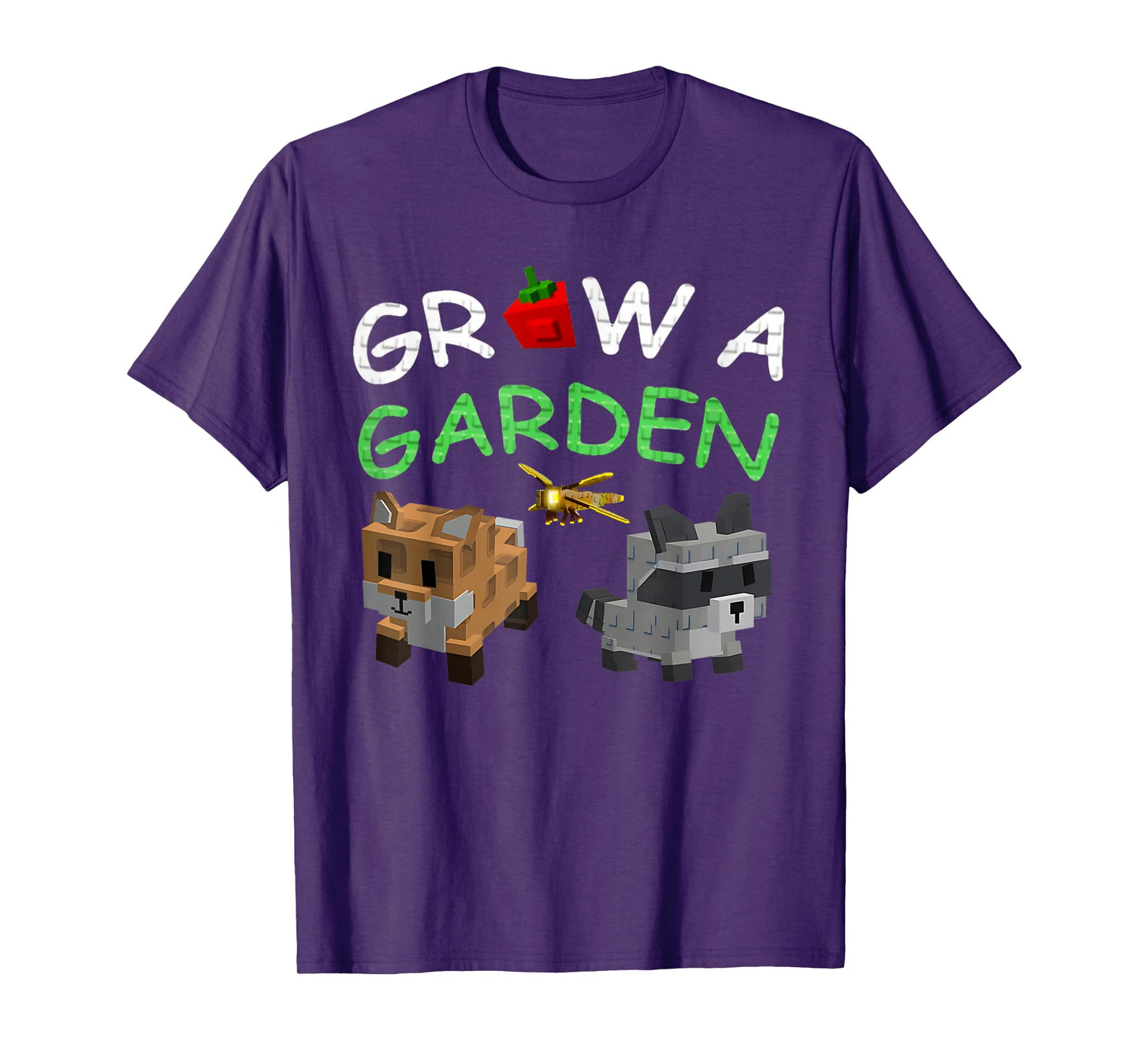 Grow A Garden Pet Raccoon & Red Fox Gamer Design T-Shirt