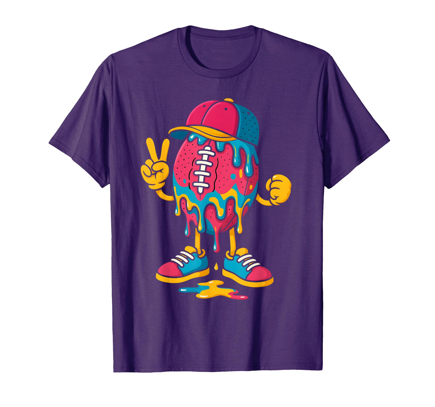 Football Drip Boys Football Ice Cream Youth Game Day T-Shirt