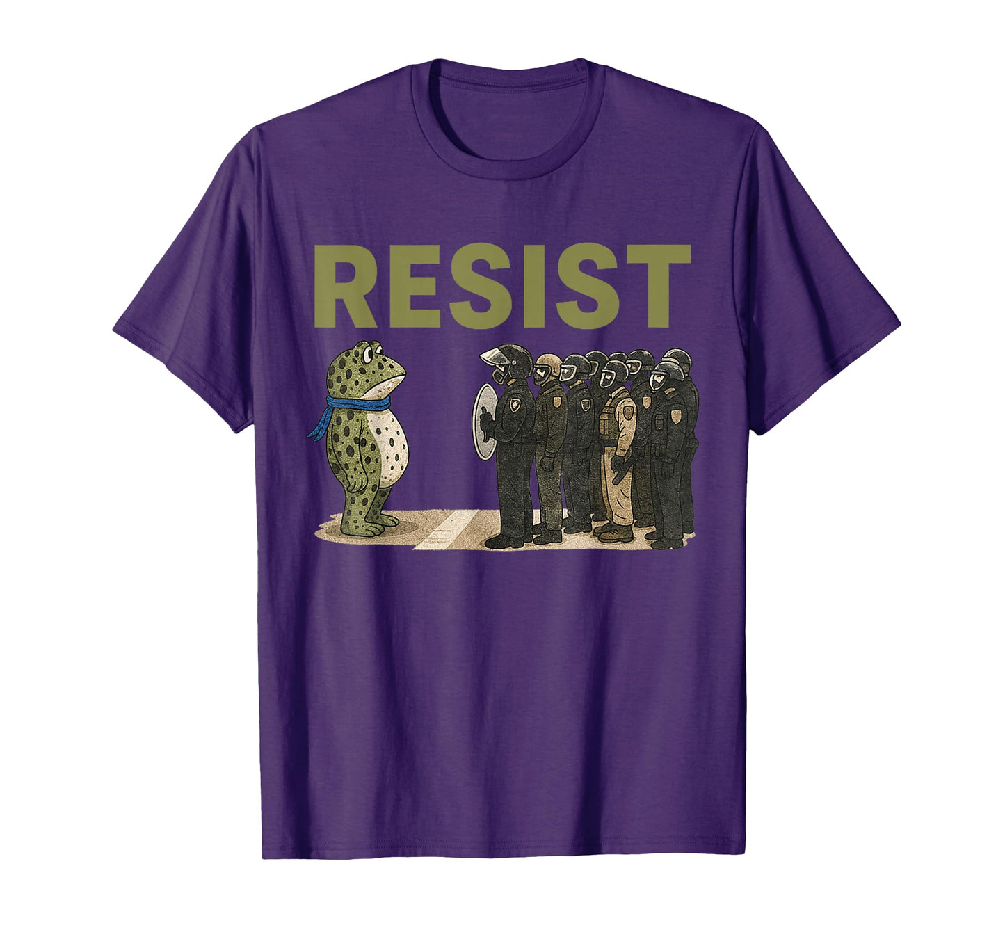 Retro Vintage Portland Frog Protest Funny Frog Resist 2025 T-Shirt