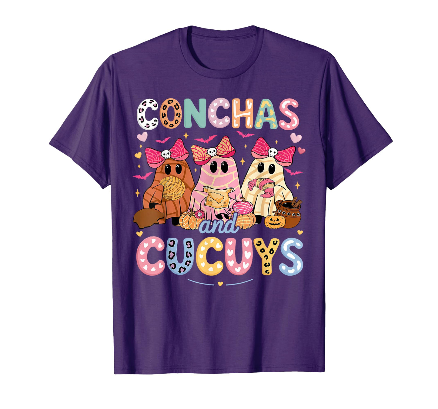 Conchas and Cucuys Ghost Funny Mexican Halloween Costume T-Shirt