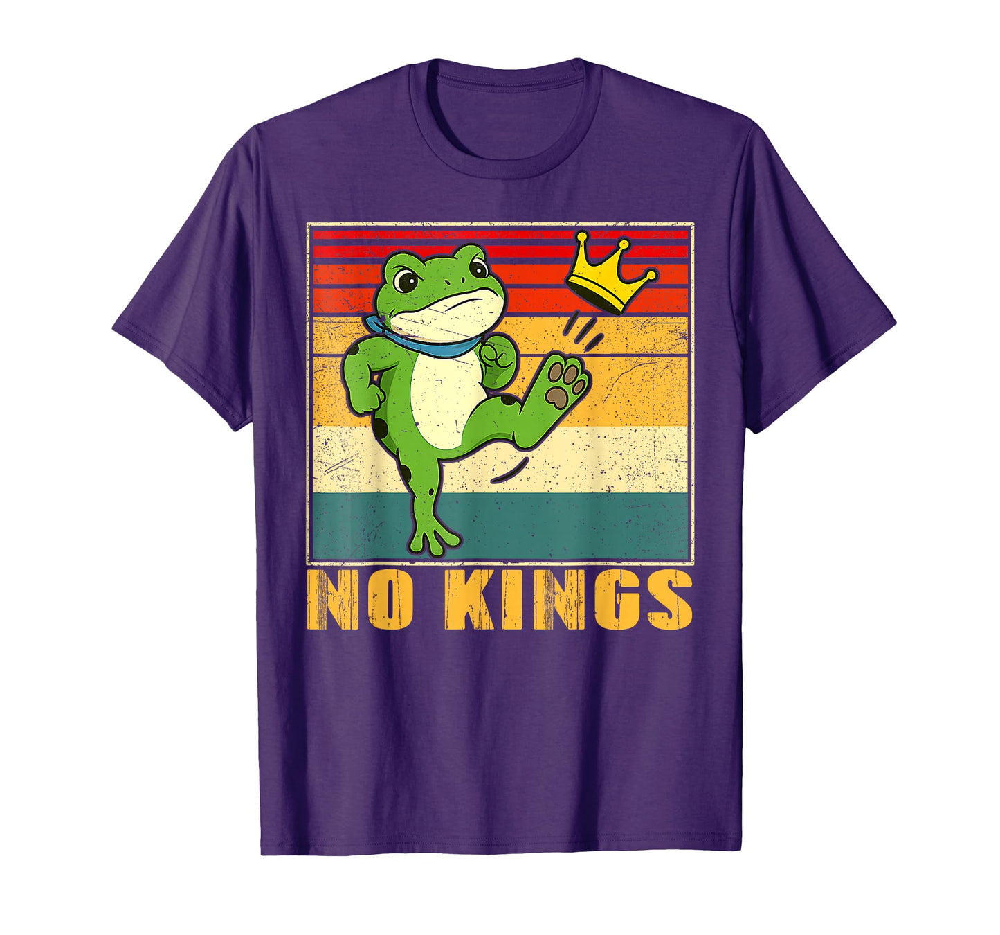No Kings Veterans Shirts Men Patriotic America Flag No Kings T-Shirt