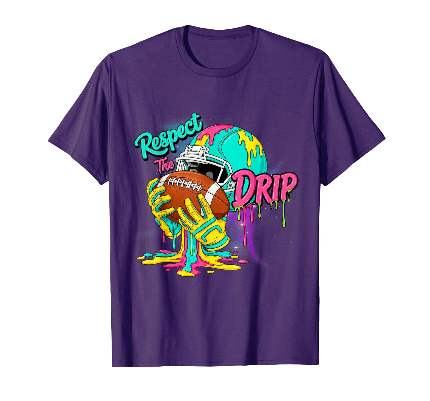 Football Drip Boys Football Ice Cream Respect Drip T-Shirt