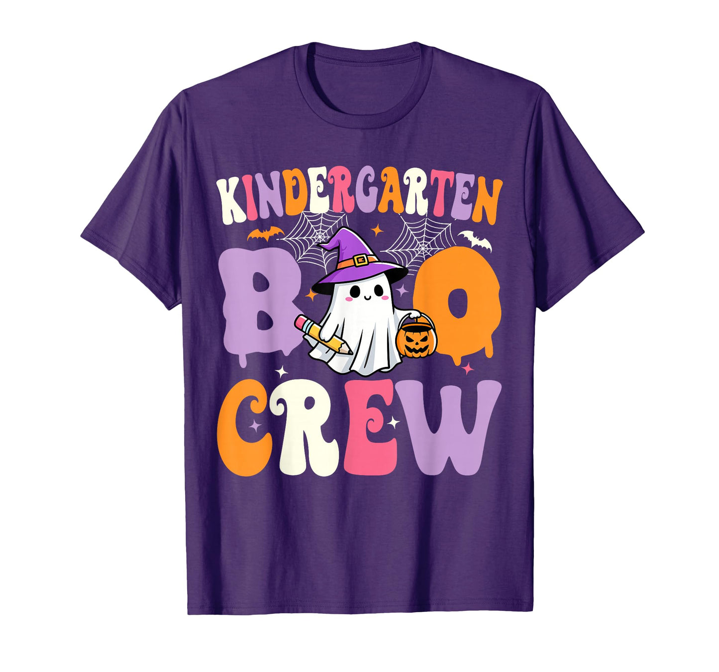 Kindergarten Boo Crew Spooky Kindergarten Halloween Teacher T-Shirt