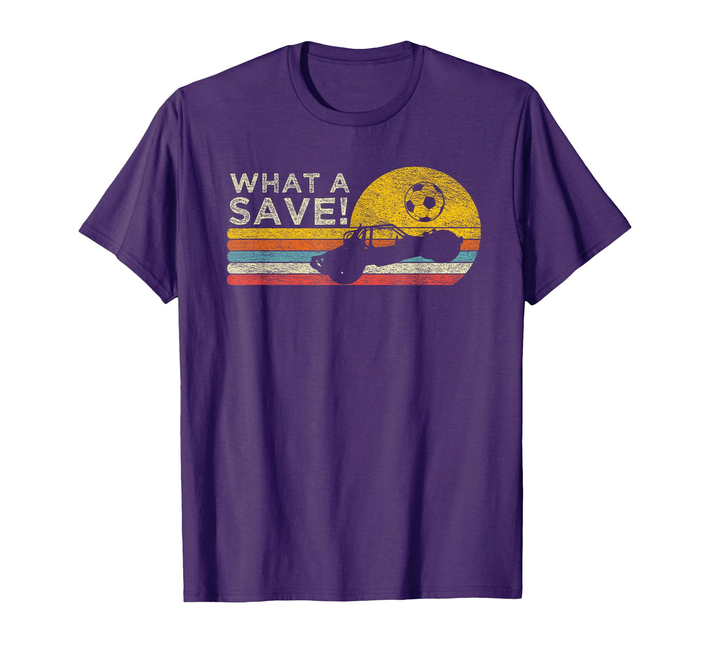 What a save Vintage Retro Rocket Soccer Car League T-Shirt