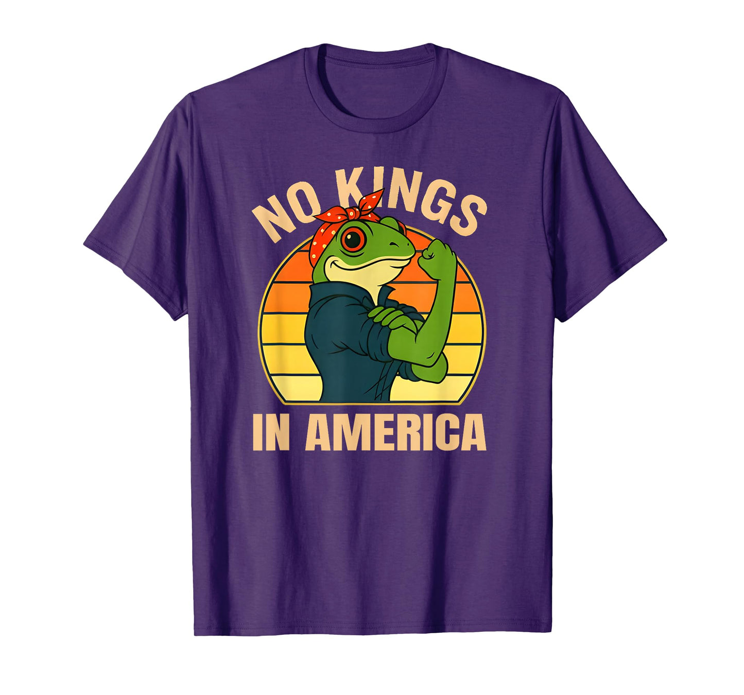 Retro Frog No Kings in America Shirt Girl Women T-Shirt