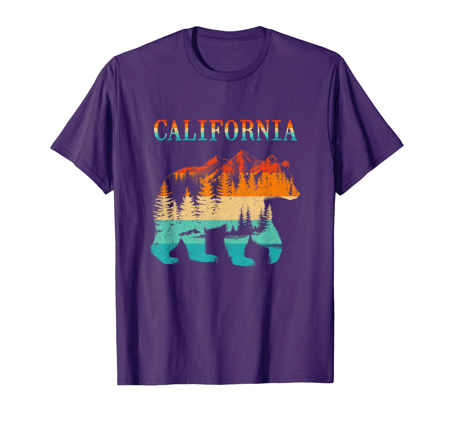 California Bear Vintage Retro Nature Hiking Souvenir T-Shirt