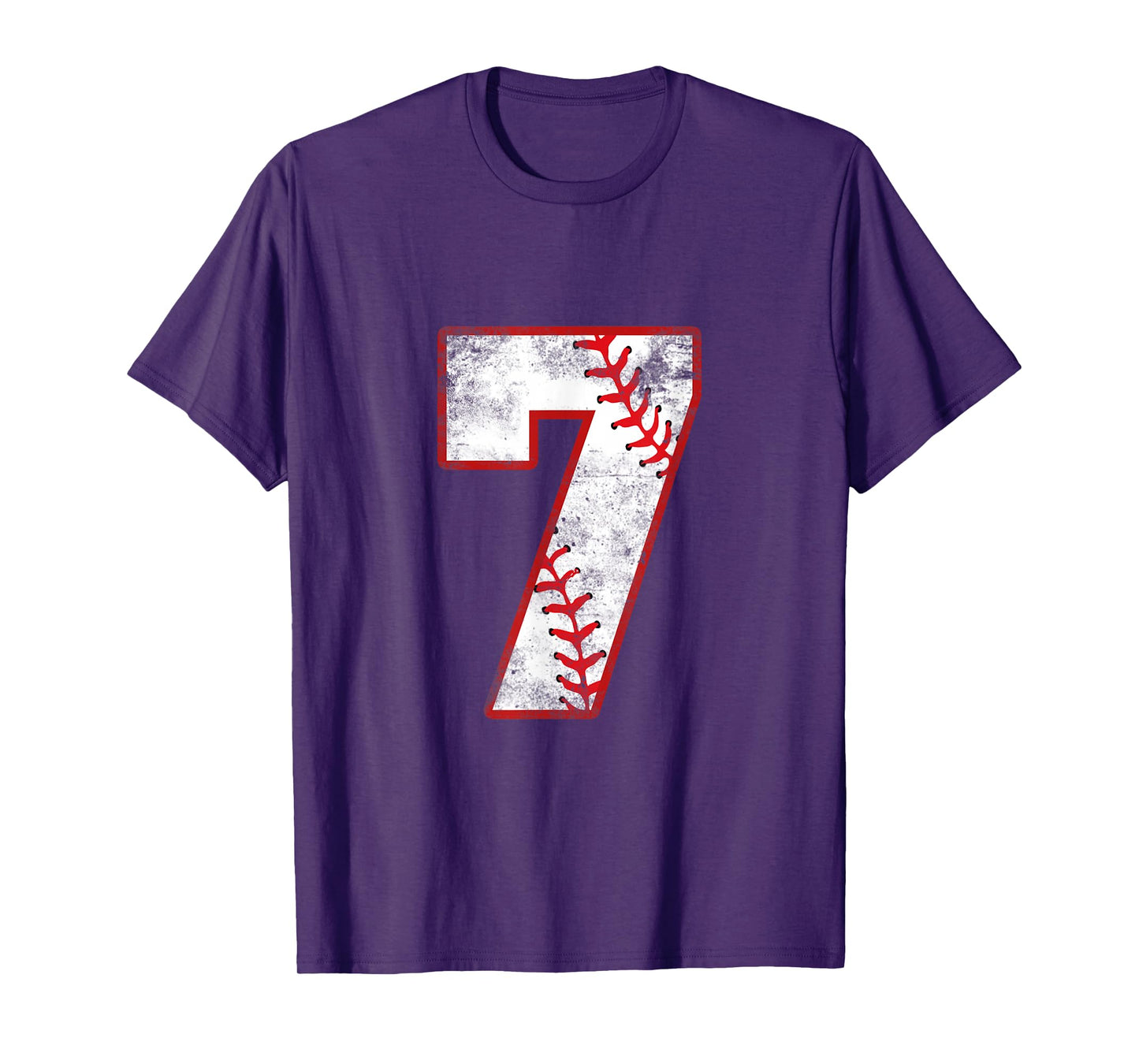 Vintage Baseball 7 Jersey Number T-Shirt