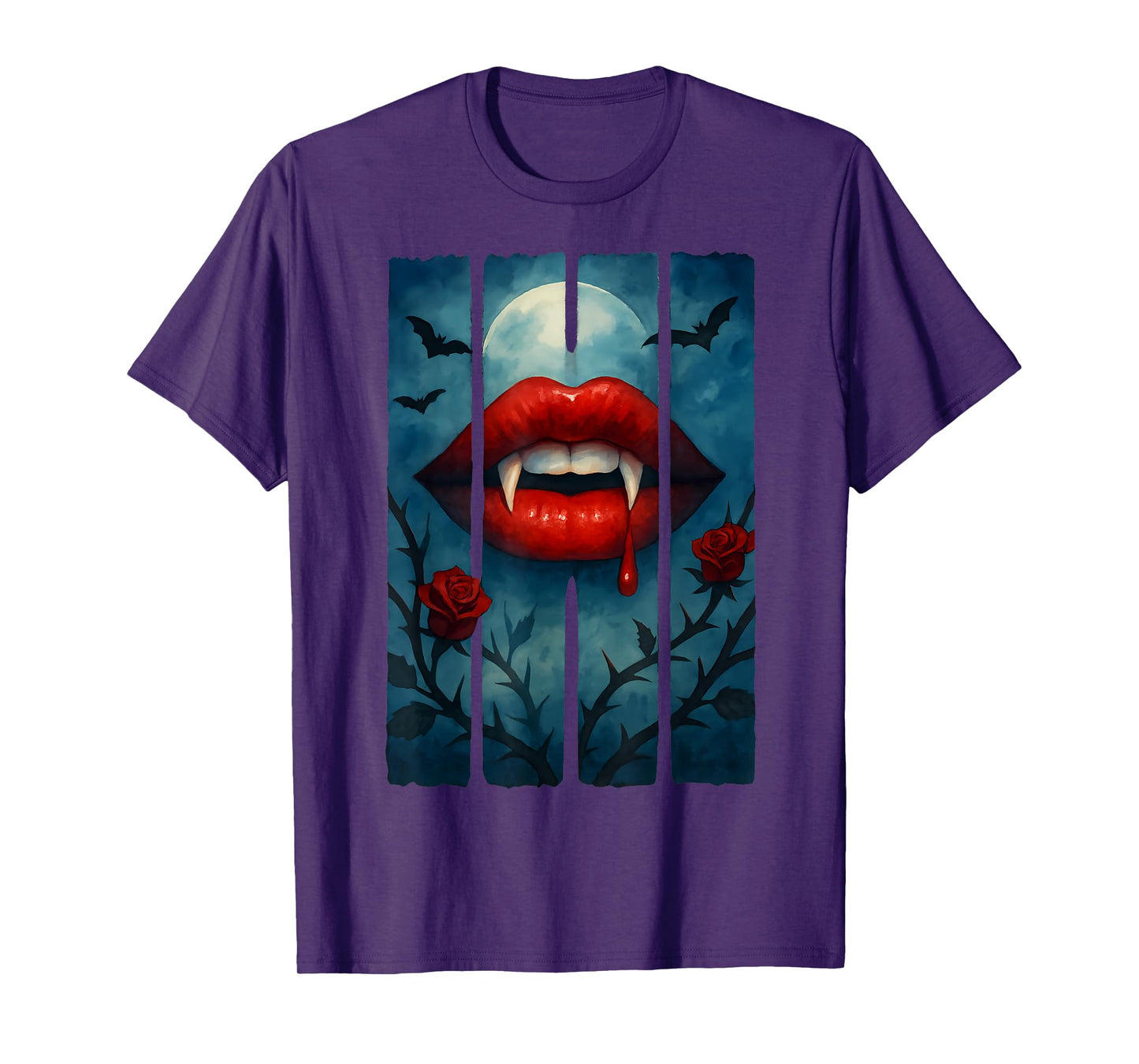 Vampire Lips Halloween Women T-Shirt