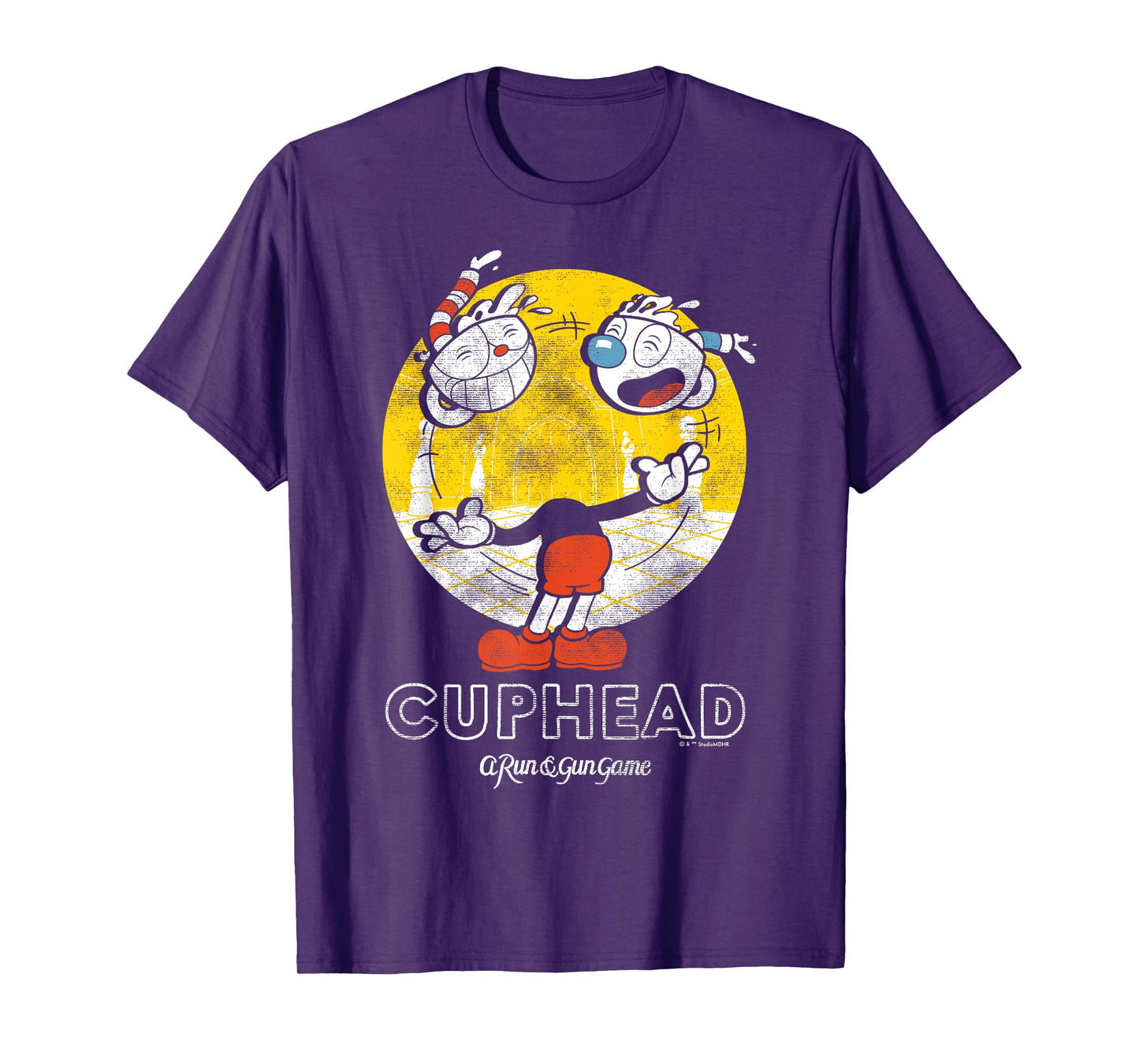 Cuphead with Mugman Head Juggling T-Shirt
