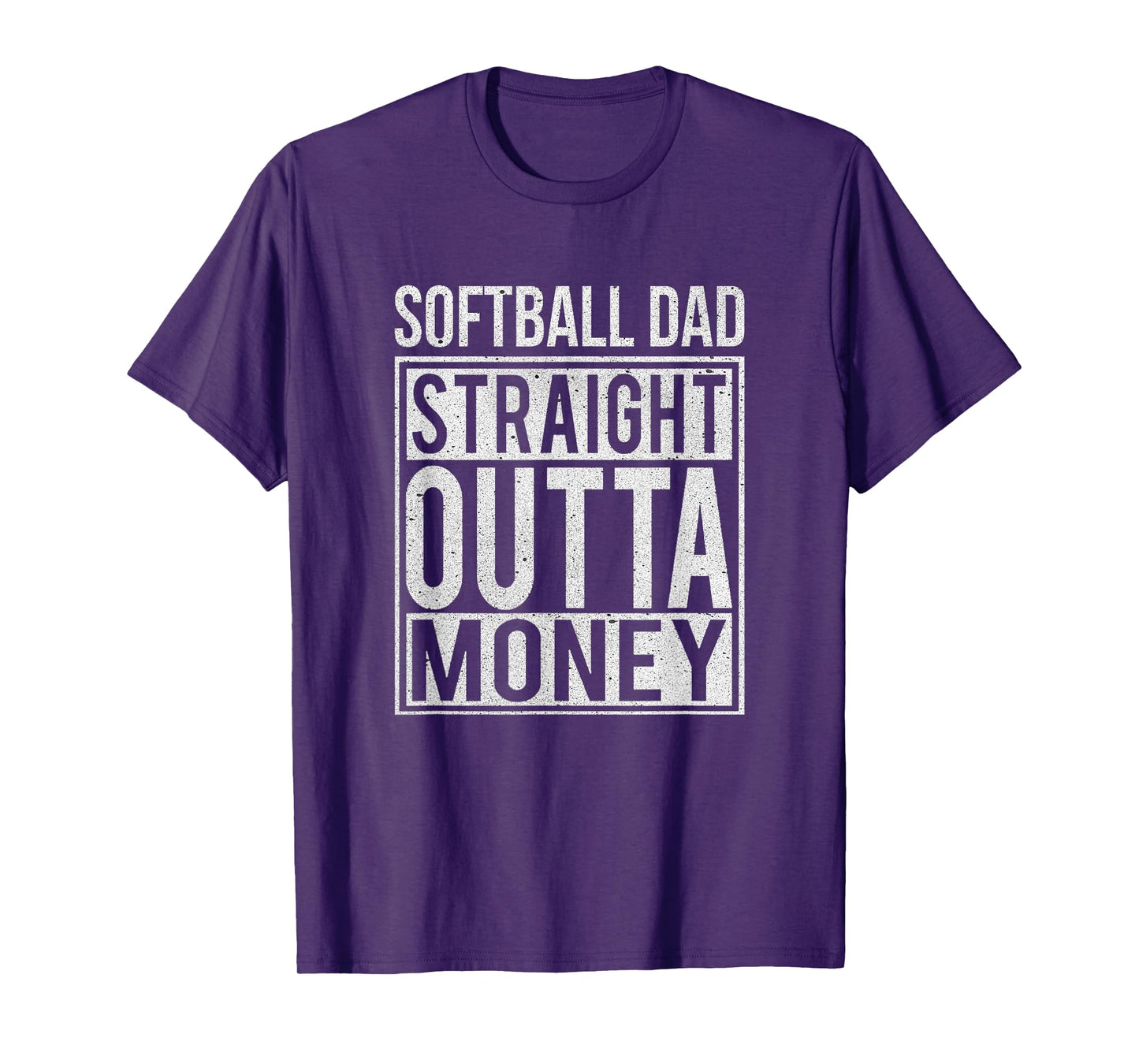 Softball Dad Straight Outta Money T-Shirt I Funny Pitch Gift T-Shirt