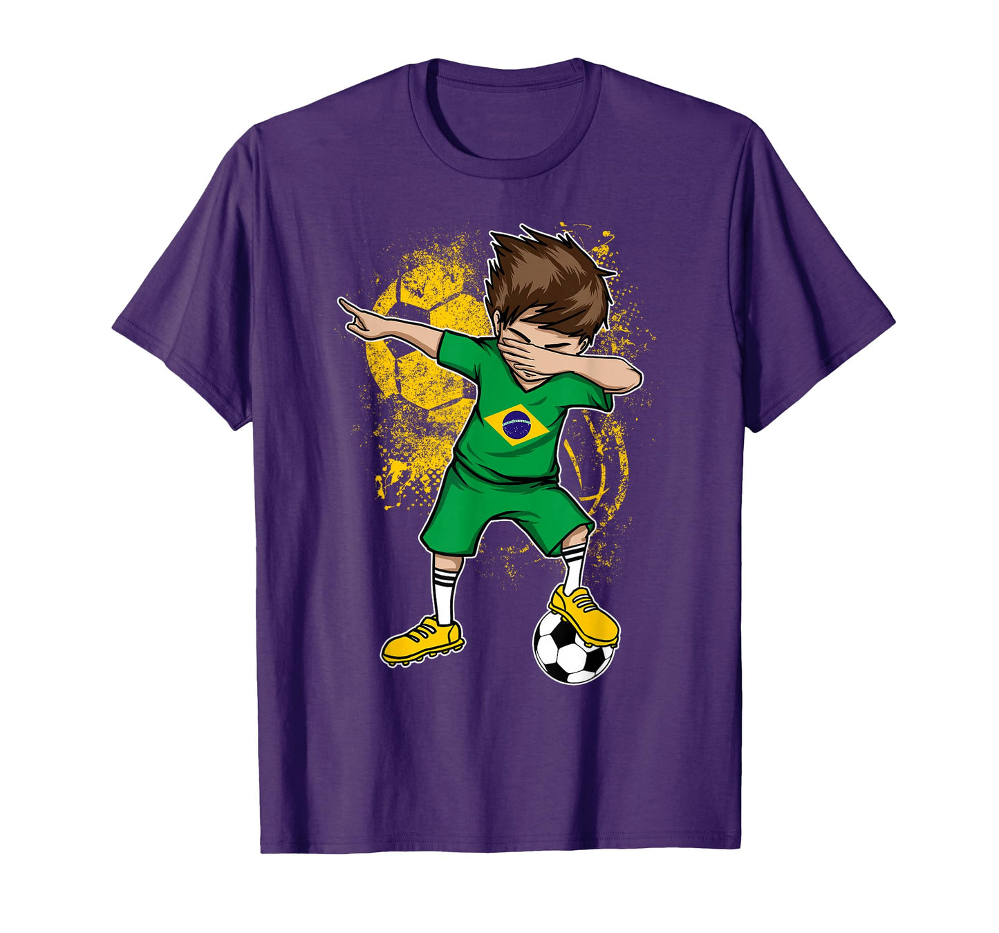 Dabbing Boy Brazil Soccer Shirt Jersey Brasil Football Tee T-Shirt