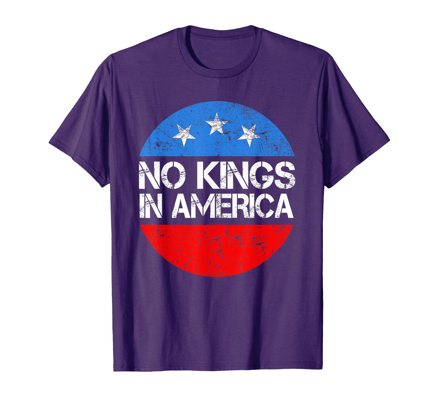No Kings in America Vintage Patriotic No Kings T-Shirt