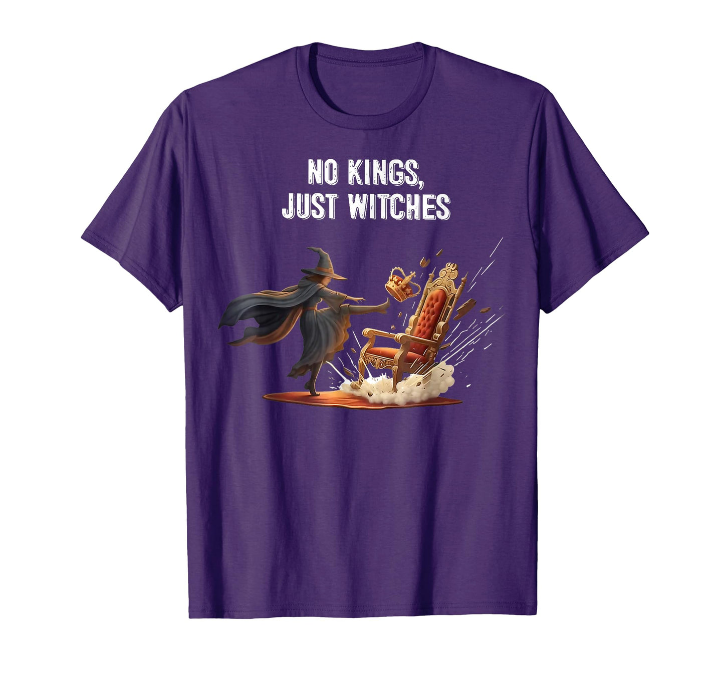 No Kings Just Witches Funny Witchcore Halloween Art T-Shirt