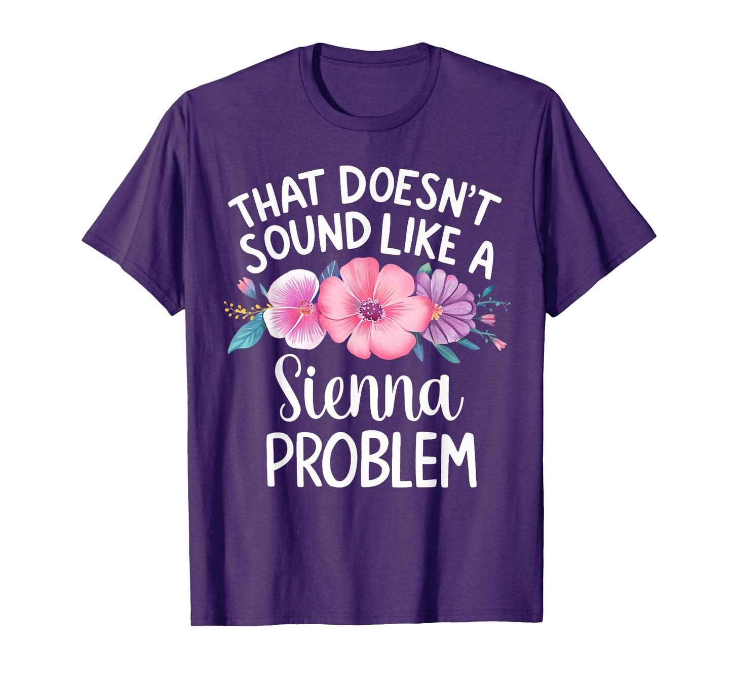 SIENNA Personalized Cute Flower Girls SIENNA Name T-Shirt