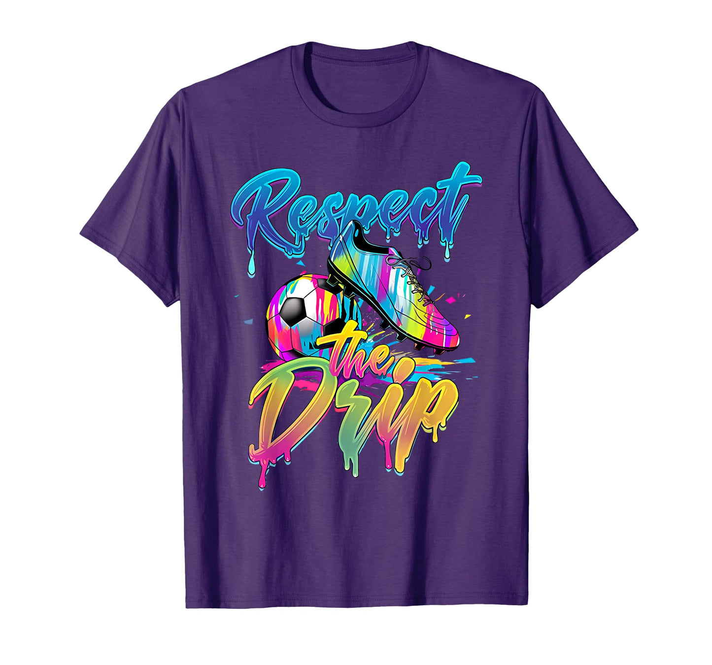 Soccer Drip Boys Ice Cream Drip Youth Respect The Drip T-Shirt