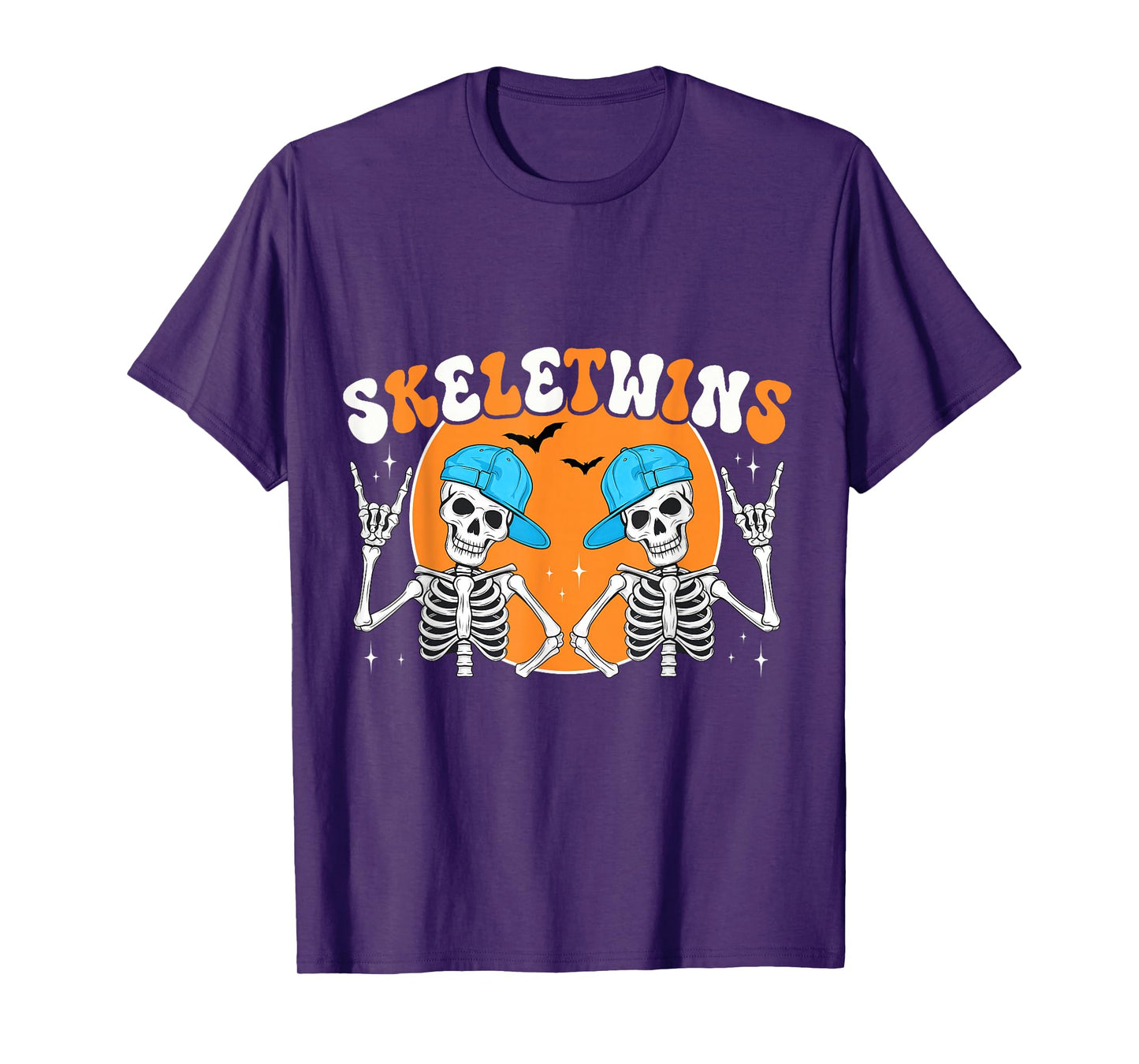 Skeletwins Halloween Twins Skeletons Hat Men Boys Costume T-Shirt
