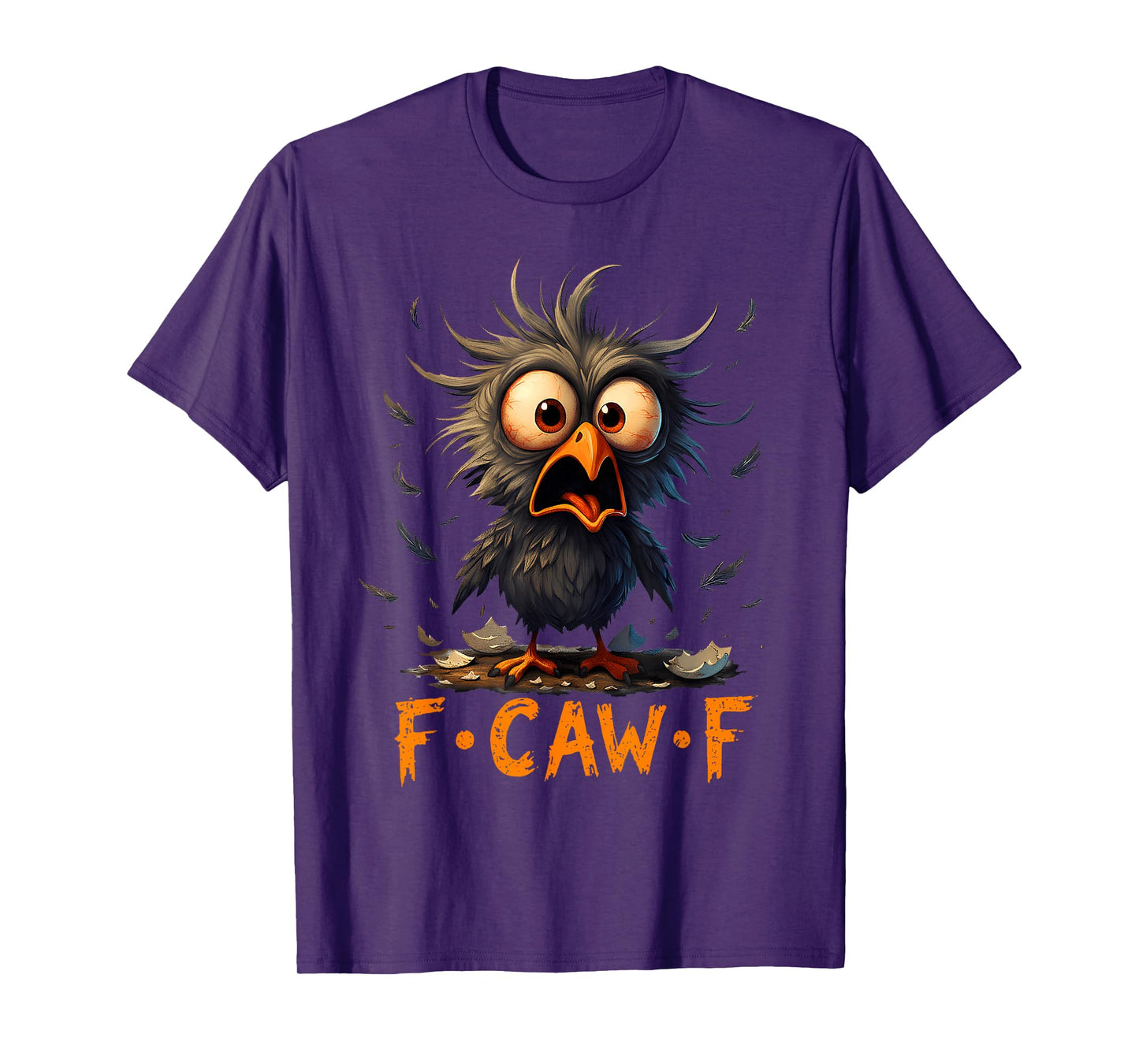Funny F-Caw-F Black Crow FCawF Humor Quote Bird Meme T-Shirt
