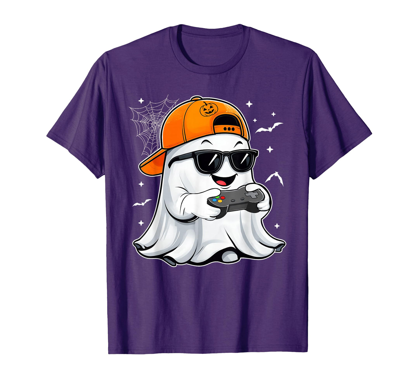 Halloween Ghost Gamer Scary Costume Gaming Men Boys Kids T-Shirt