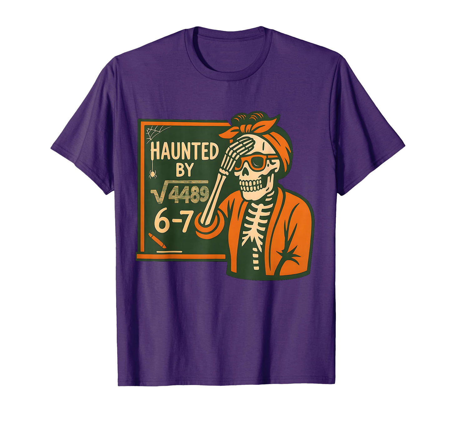 4489 Six Seven 6 7 Meme Skeleton Haunted by 6-7 Meme 4489 T-Shirt
