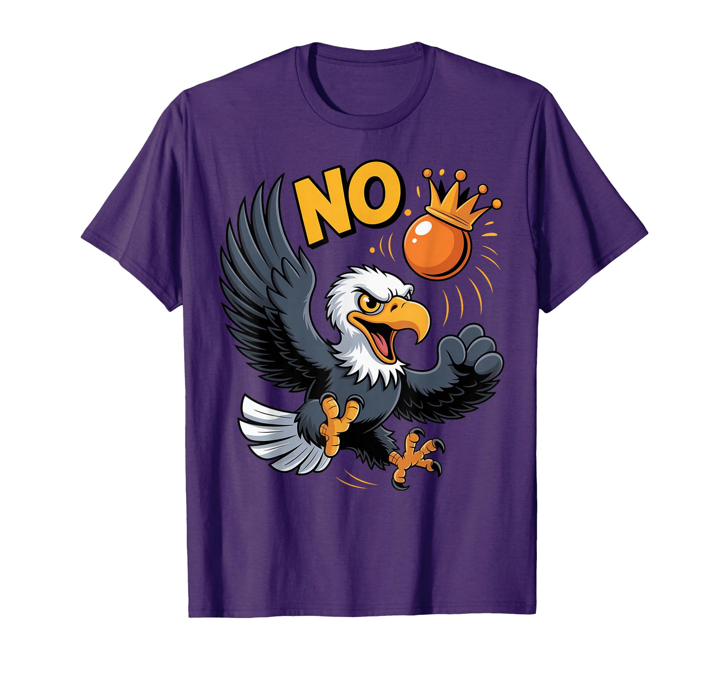No Kings Protest Sign Patriotic Liberty Art Design T-Shirt