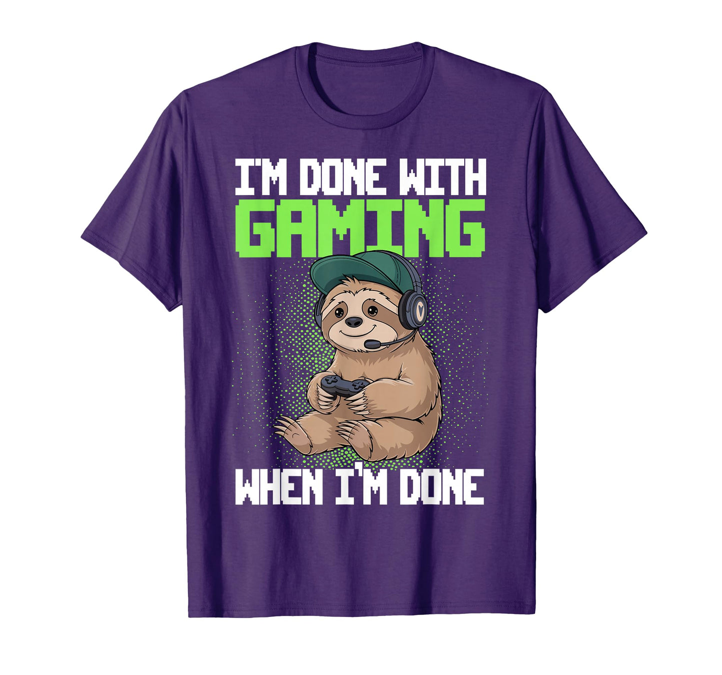 Gamer Sloth Gaming Video Games T-Shirt