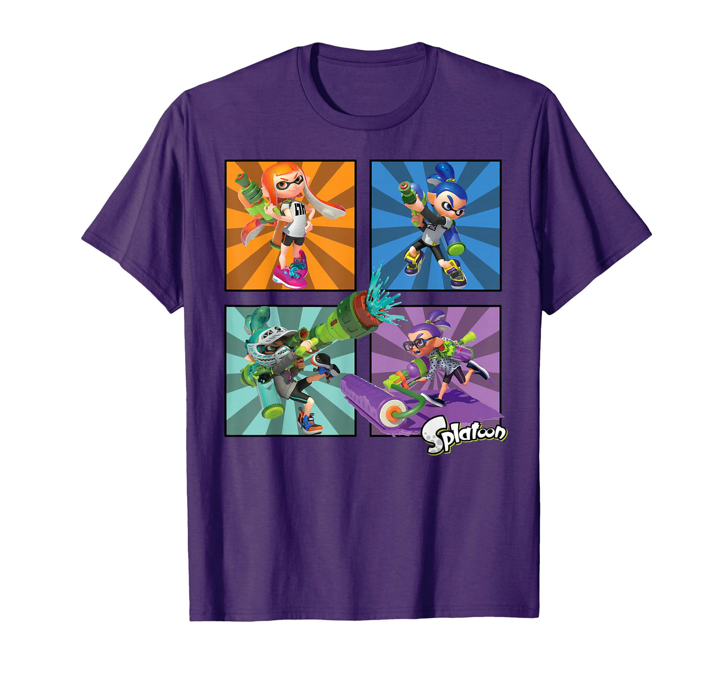 Splatoon Four Character Box Up T-Shirt