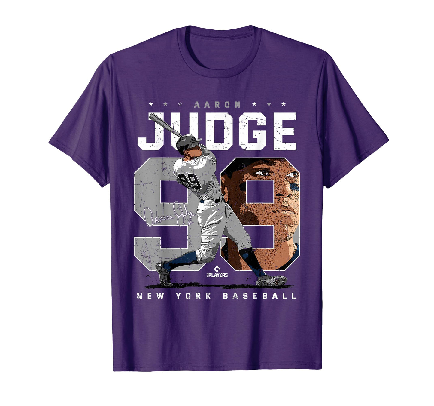 Aaron Judge Number Portrait Baj New York MLBPA T-Shirt