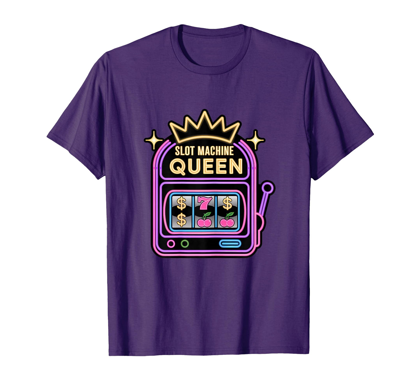 Slot Machine Queen Poker Player Funny Casino Gambling T-Shirt