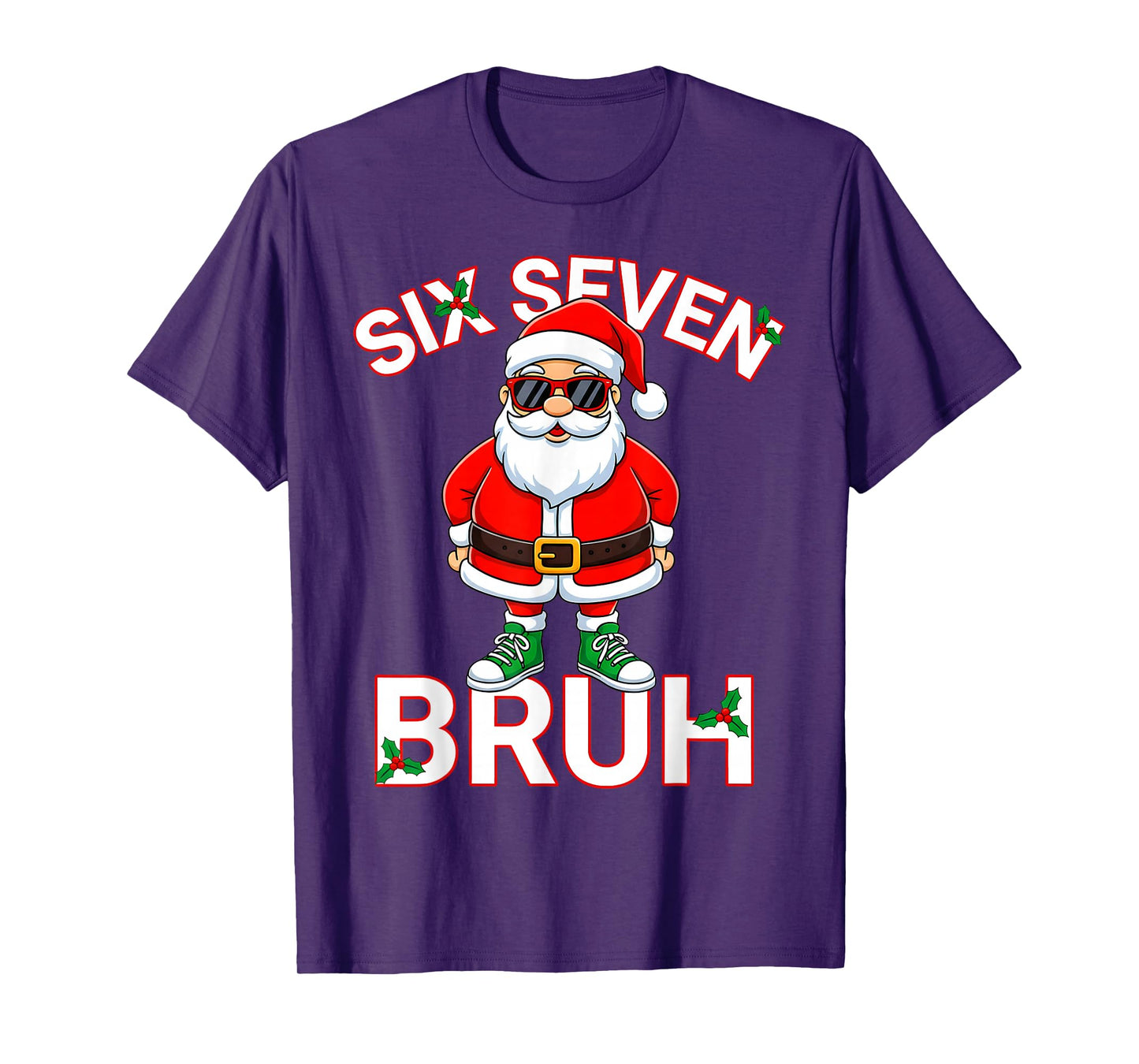 Funny 67 Six Seven Christmas Bruh Santa Kids Boys Men T-Shirt