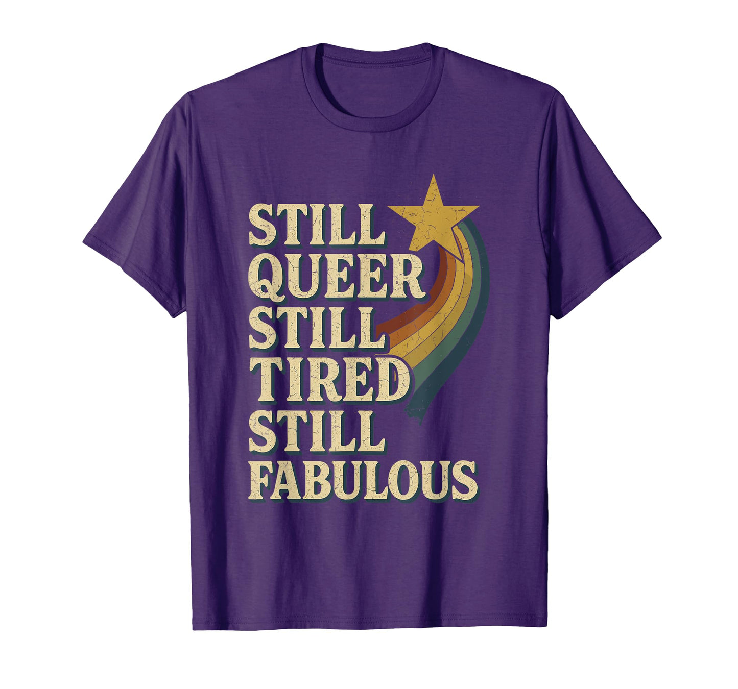 Queer Tired LGBTQ Humor Burnout Pride Pastel Protest Rage T-Shirt