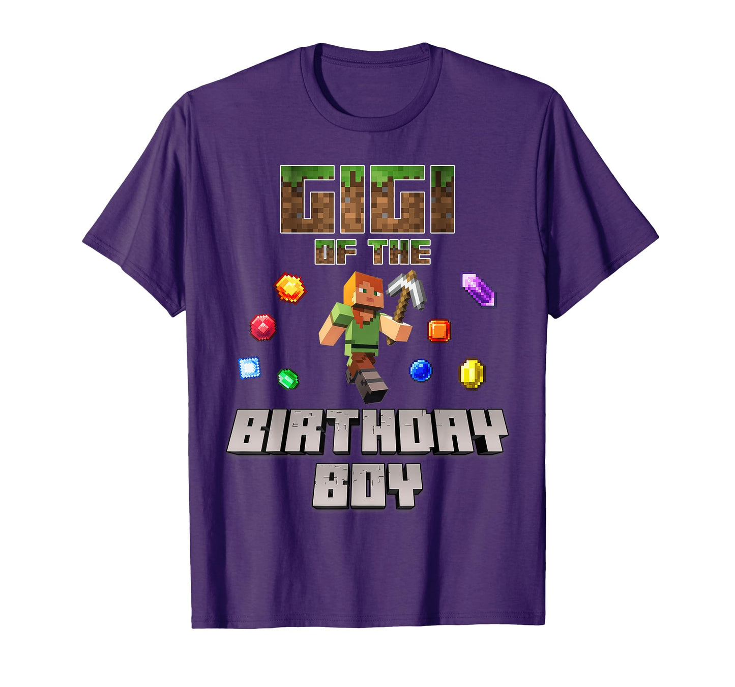 Gigi Of The Birthday Boy Video Gamer Pixel Number T-Shirt