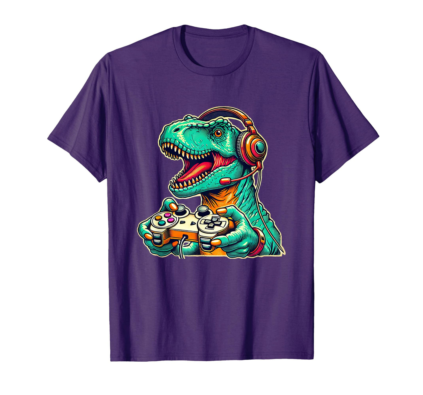 Cool Gamer Dino T-Rex Gamer Dinosaur Gaming T-Shirt
