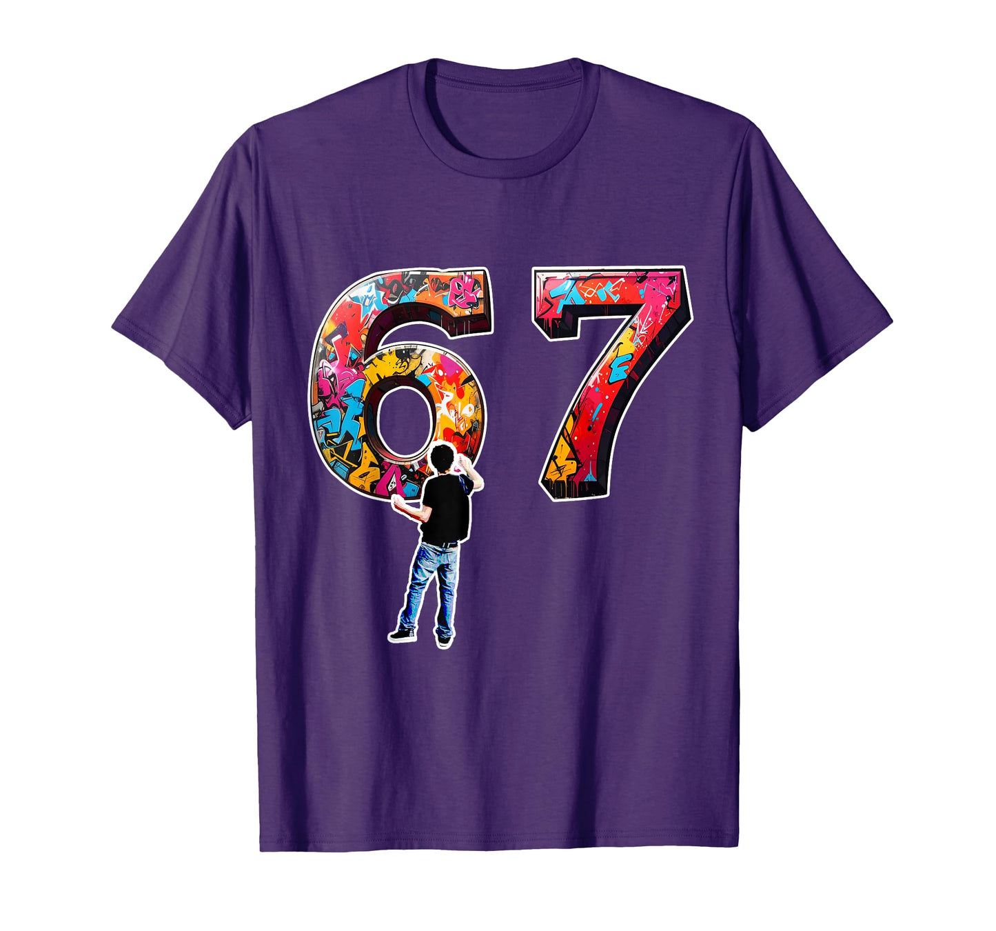 6 7 Graffiti Artist Hip Hop Urban Streetwear T-Shirt