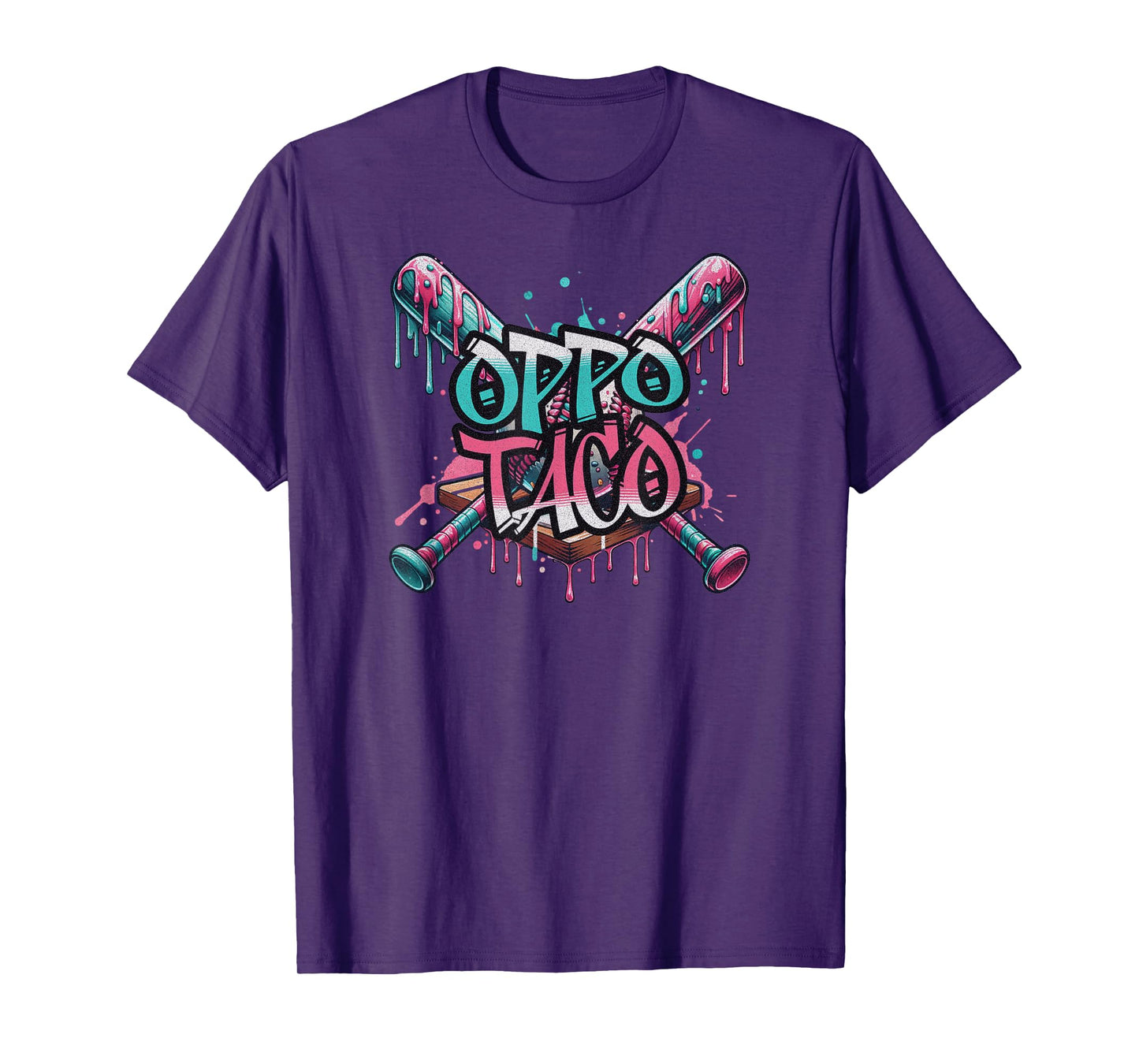 Oppo Taco Funny Baseball Ice Cream Dripping T-Shirt