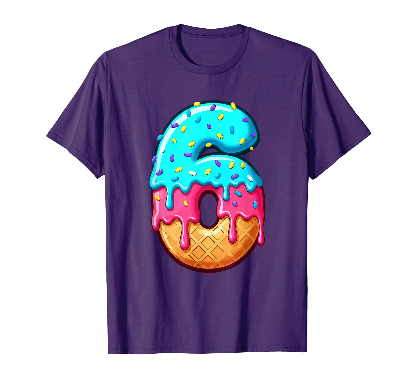Funny 67 Number 6 Ice Cream Drip Meme Matching Group Costume T-Shirt