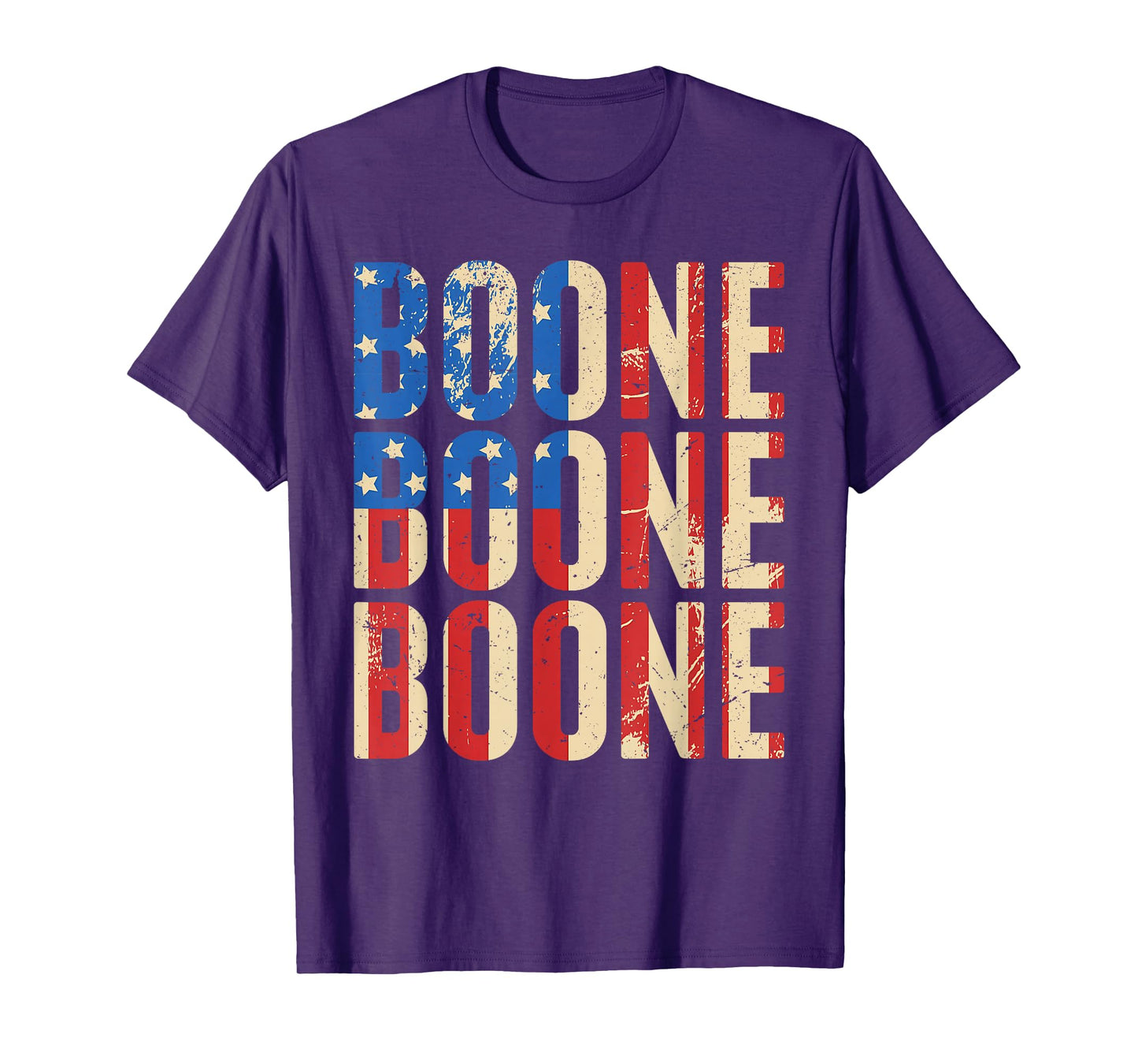 Boone Family Name I Love Boone Personalized Vintage US Flag T-Shirt