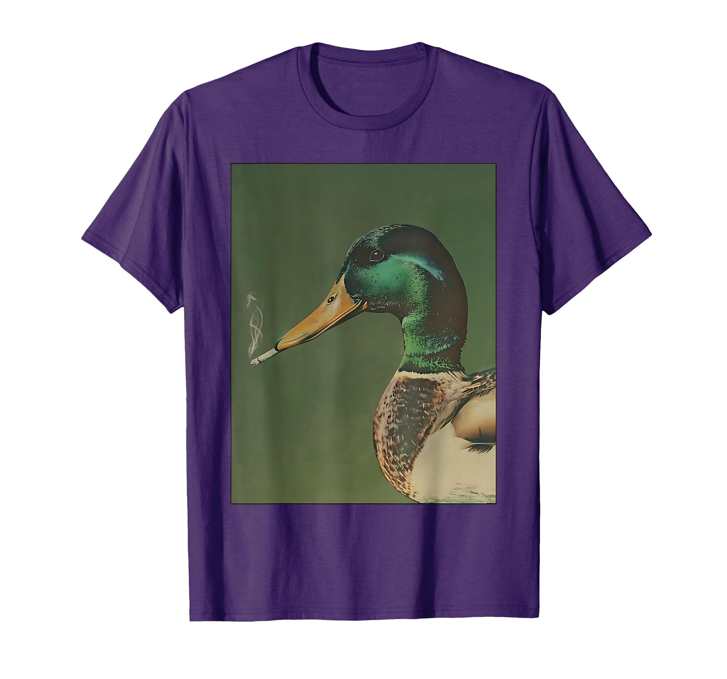Mallard Duck Smoking a Cigarette Vintage Funny Duck Hunting T-Shirt