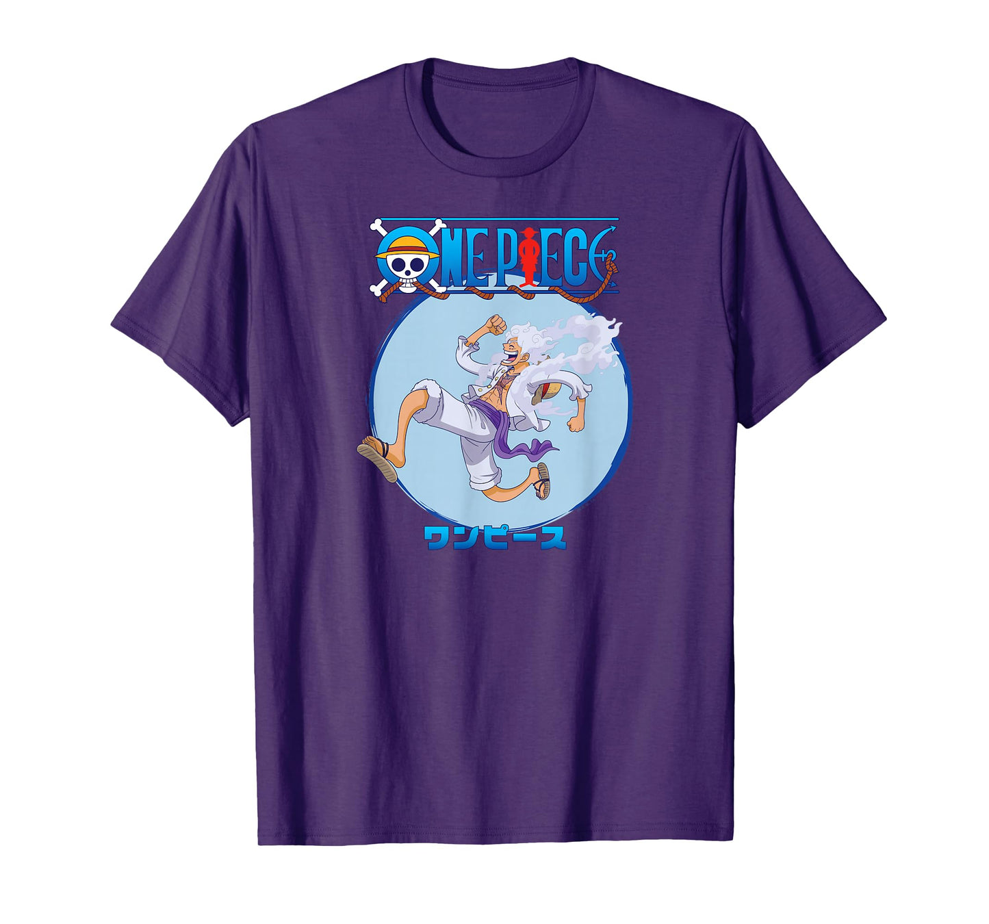 One Piece Anime Luffy Gear 5 Action Pose T-Shirt