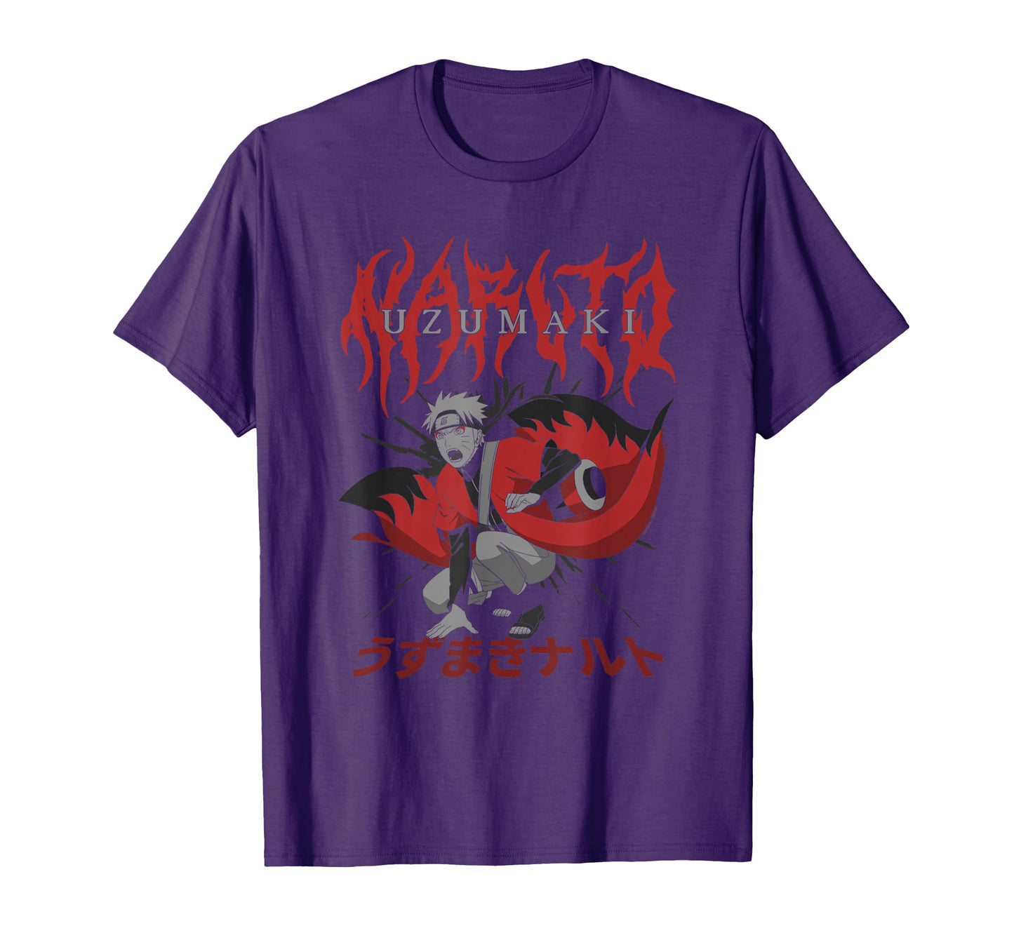 Naruto Shippuden Red Heavy Metal Naruto Anime T-Shirt