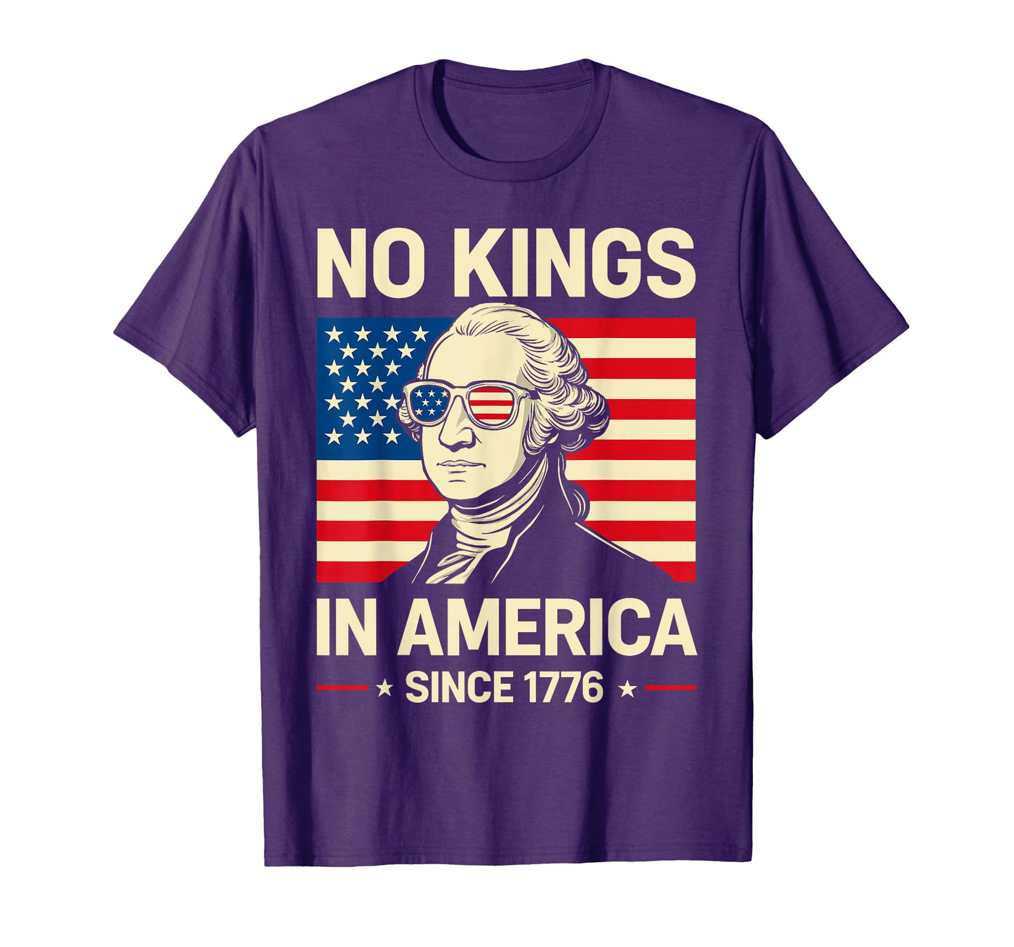 No Kings in America Since 1776 T-Shirt Patriotic Freedom Tee T-Shirt