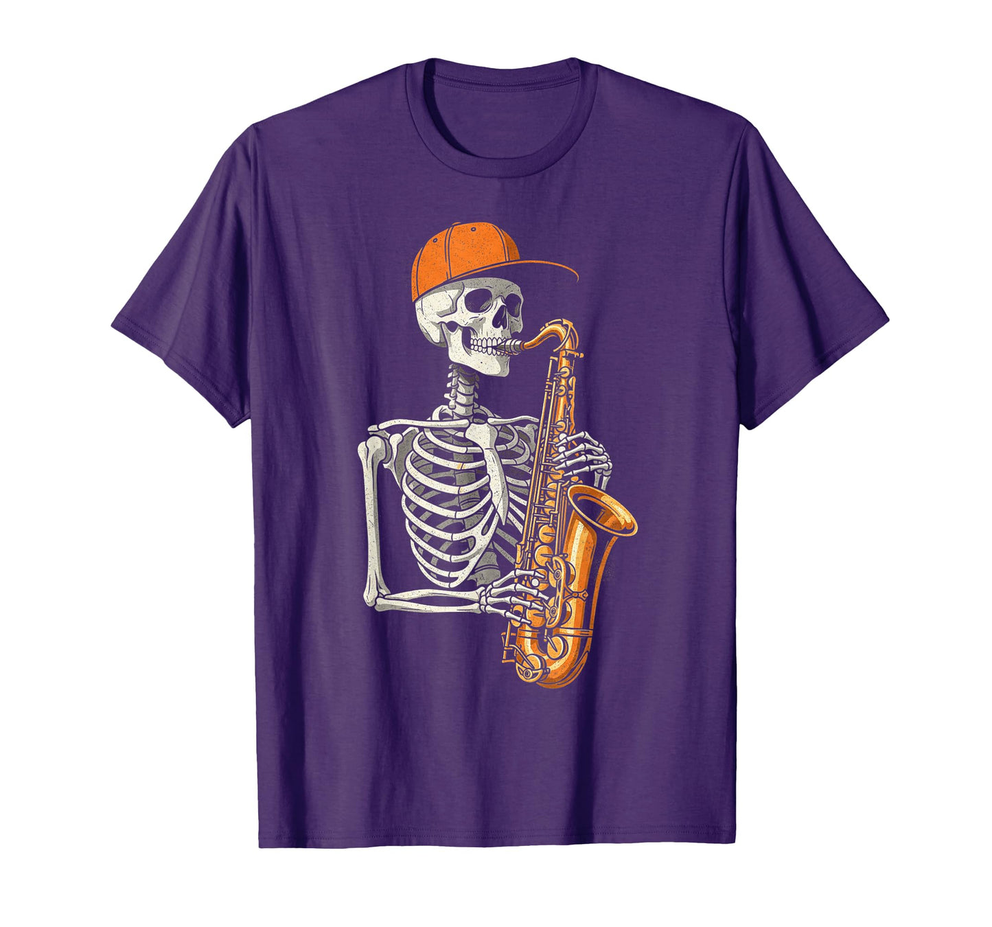 Skeleton Saxophone Halloween Funny Spooky Skeleton Saxophone T-Shirt