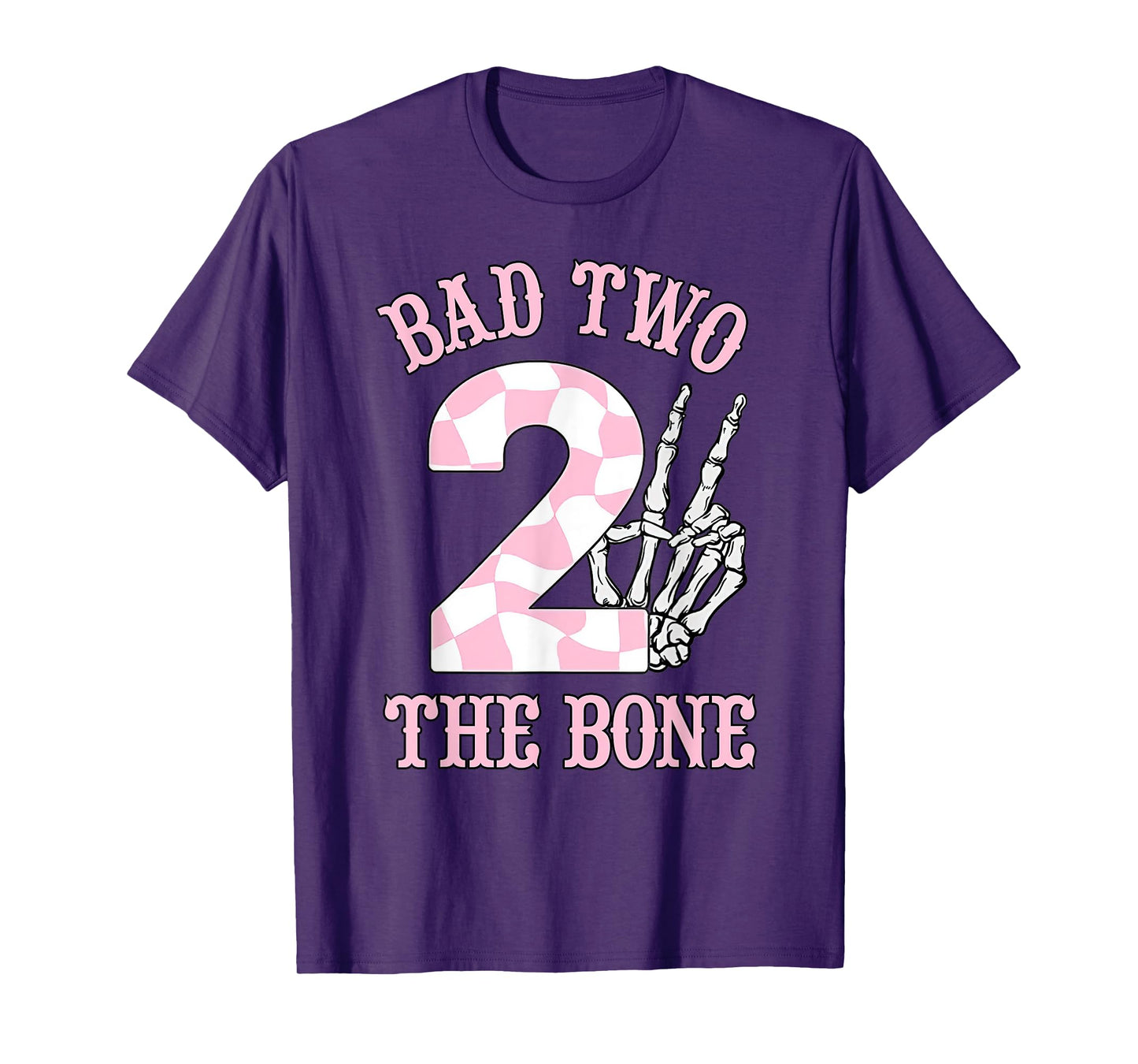 2nd Birthday Outfit Girl Bad Two The Bone Party Decorations T-Shirt