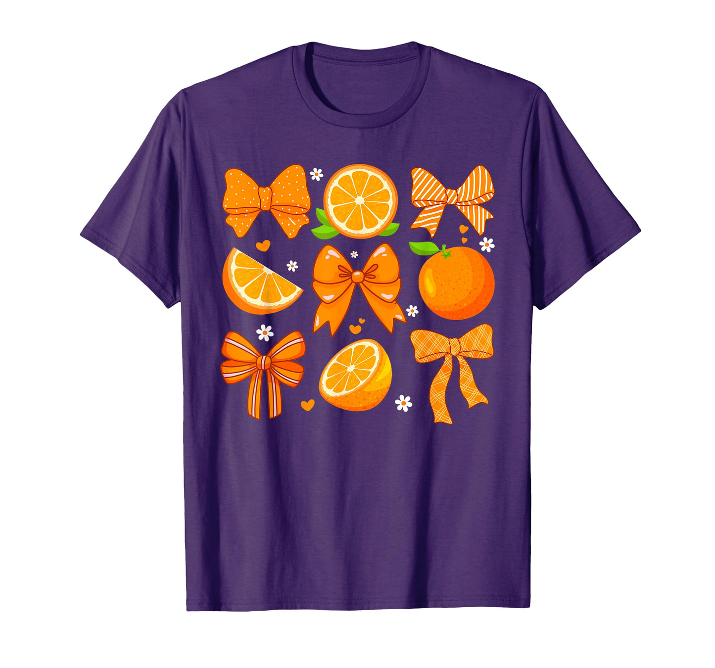 Orange Coquette Bow For Women Oranges Fruit Orange Juice T-Shirt