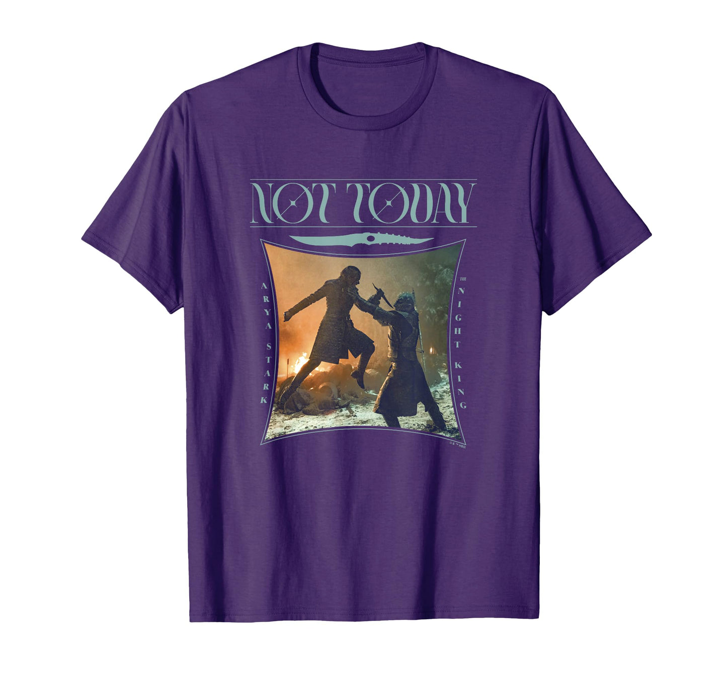 Game Of Thrones Not Today Night King & Arya Cinematic Panel T-Shirt