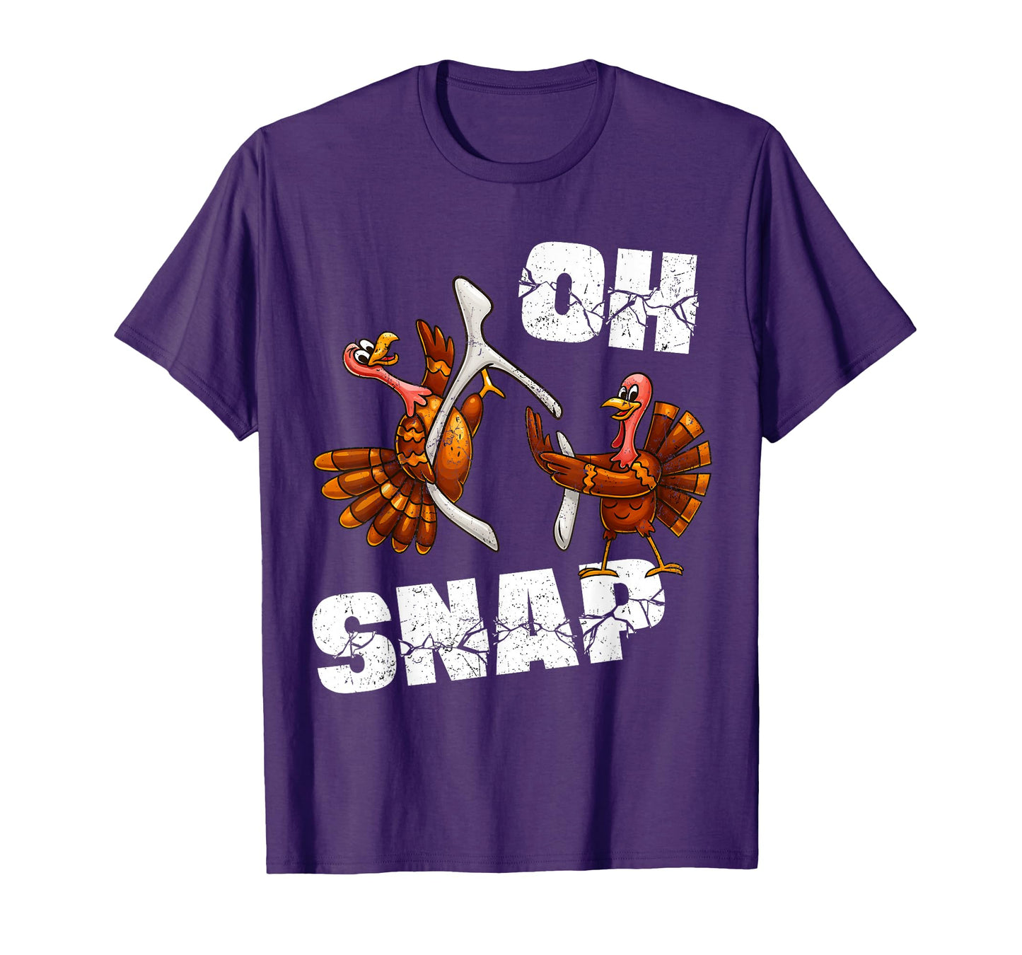 Oh Snap Funny Vintage Turkey Wishbone Thanksgiving Men Women T-Shirt