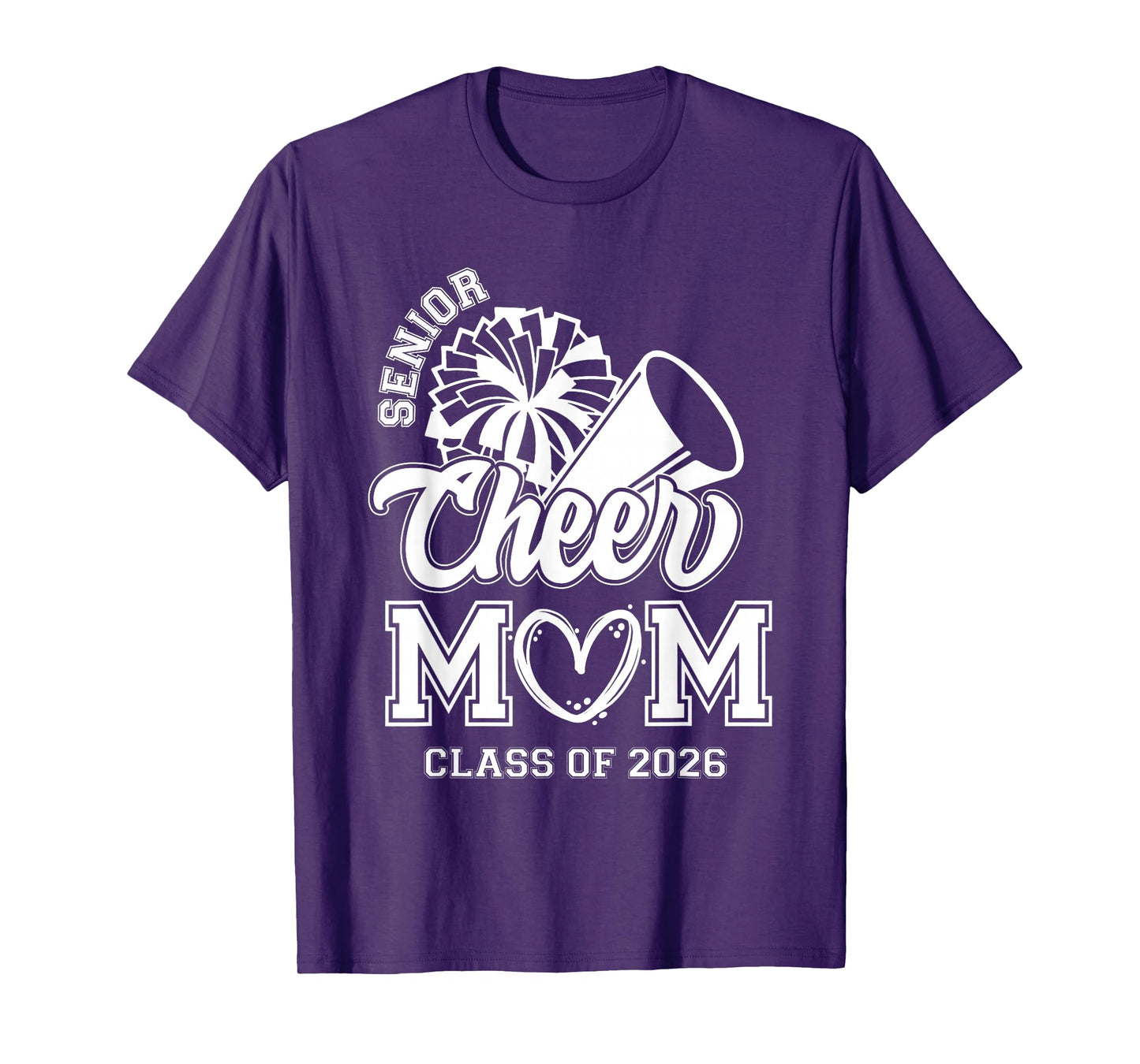 Senior Cheerleader Mom Cheer Class Of 2026 Graduation Women T-Shirt