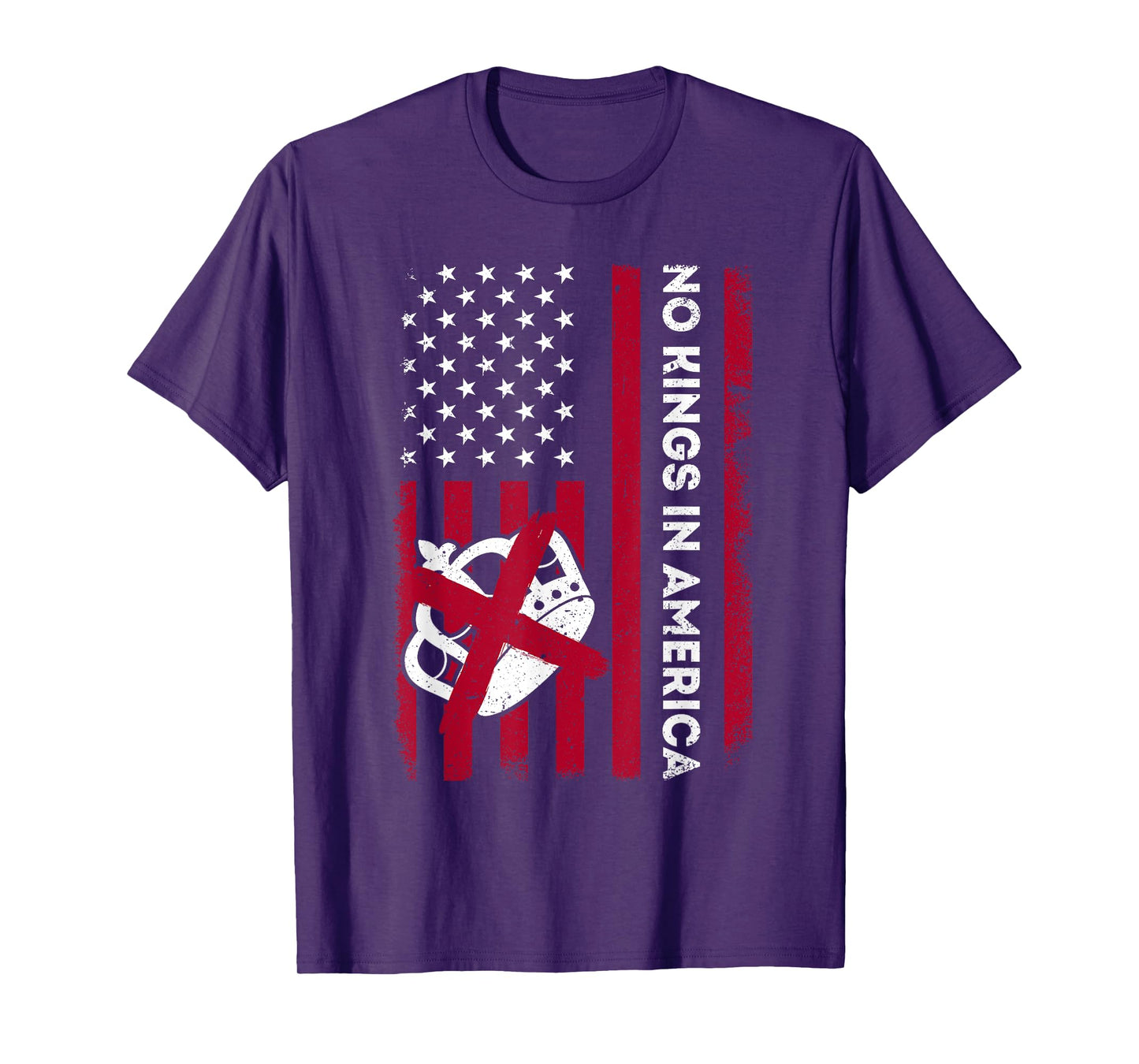 No Kings In America US Flag Vintage T-Shirt