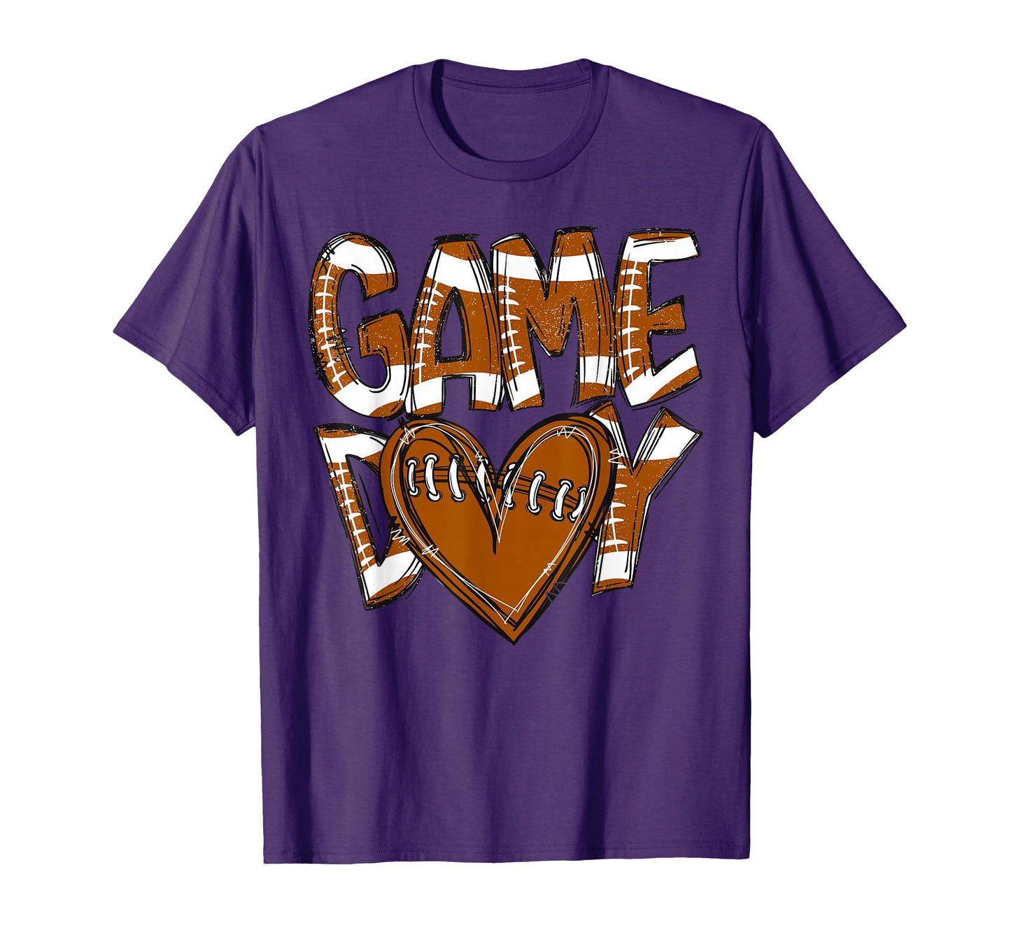 Game Day Football with Burnt Orange Vibes T-Shirt