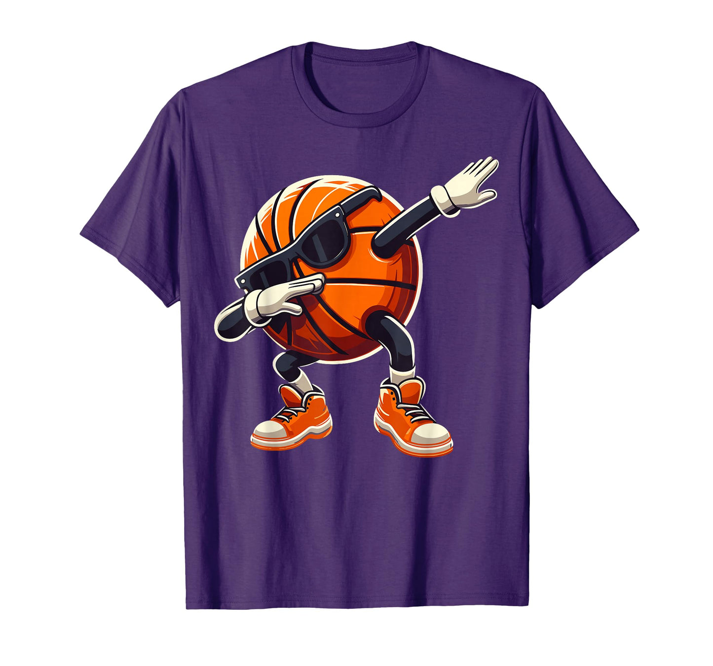 Dabbing Basketball Ball with Sunglasses Funny Basketball T-Shirt