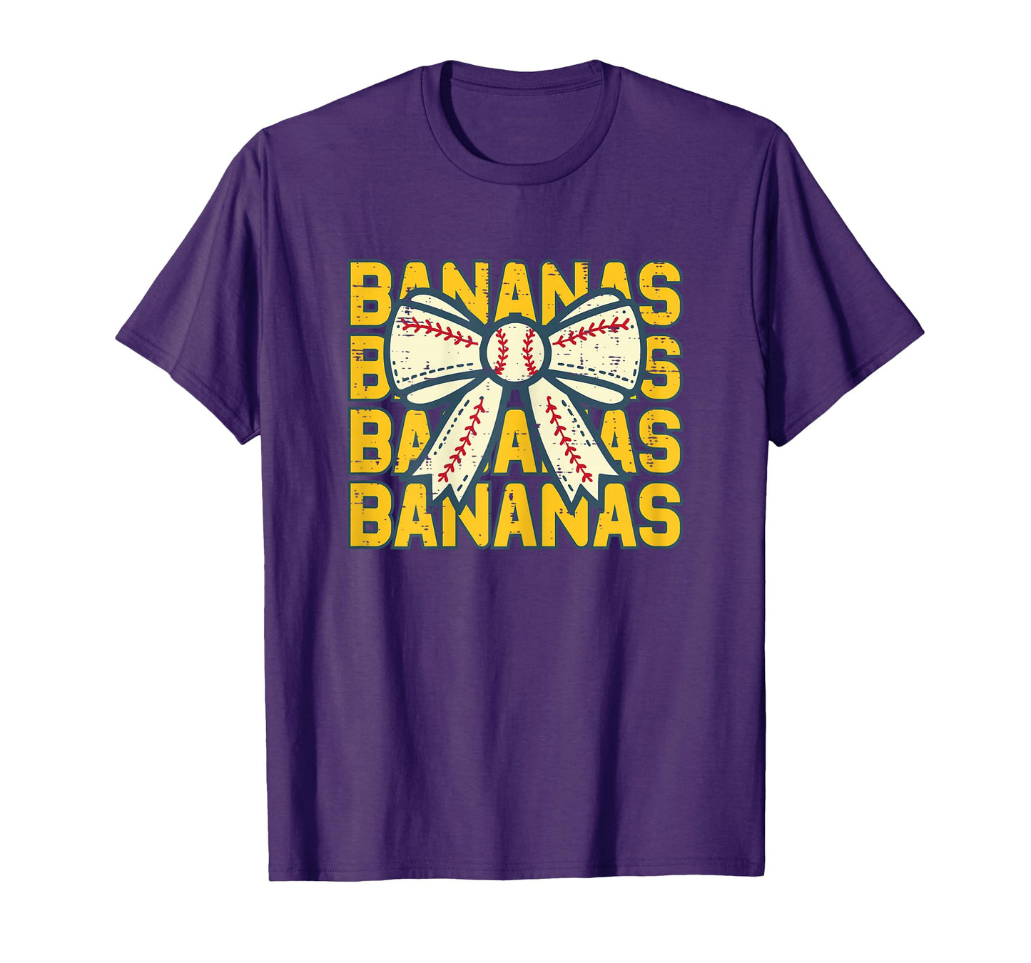 Banana Bow Ribbon Fruit Women Girls Kids T-Shirt